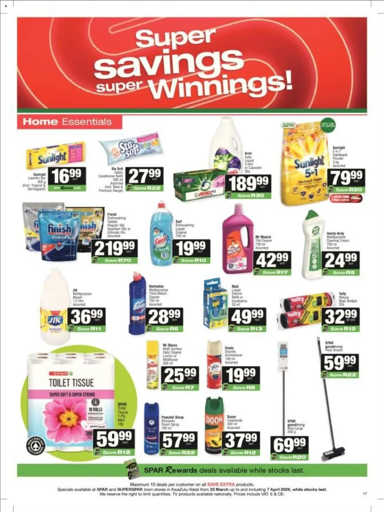 Superspar special from 23/03/2026 Superspar KwaZulu-Natal - Weekly Specials (2026-03-23 - 2026-04-07) | 17