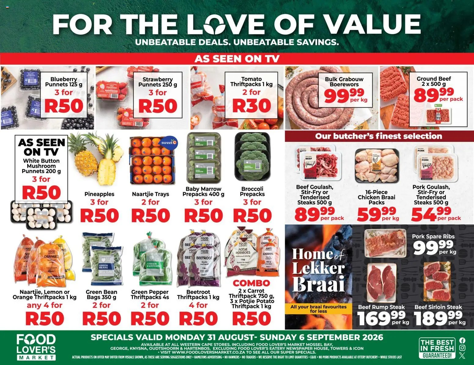 Food Lover's Market special from 31/08/2026 Food Lover's Market Western Cape - Weekly Specials