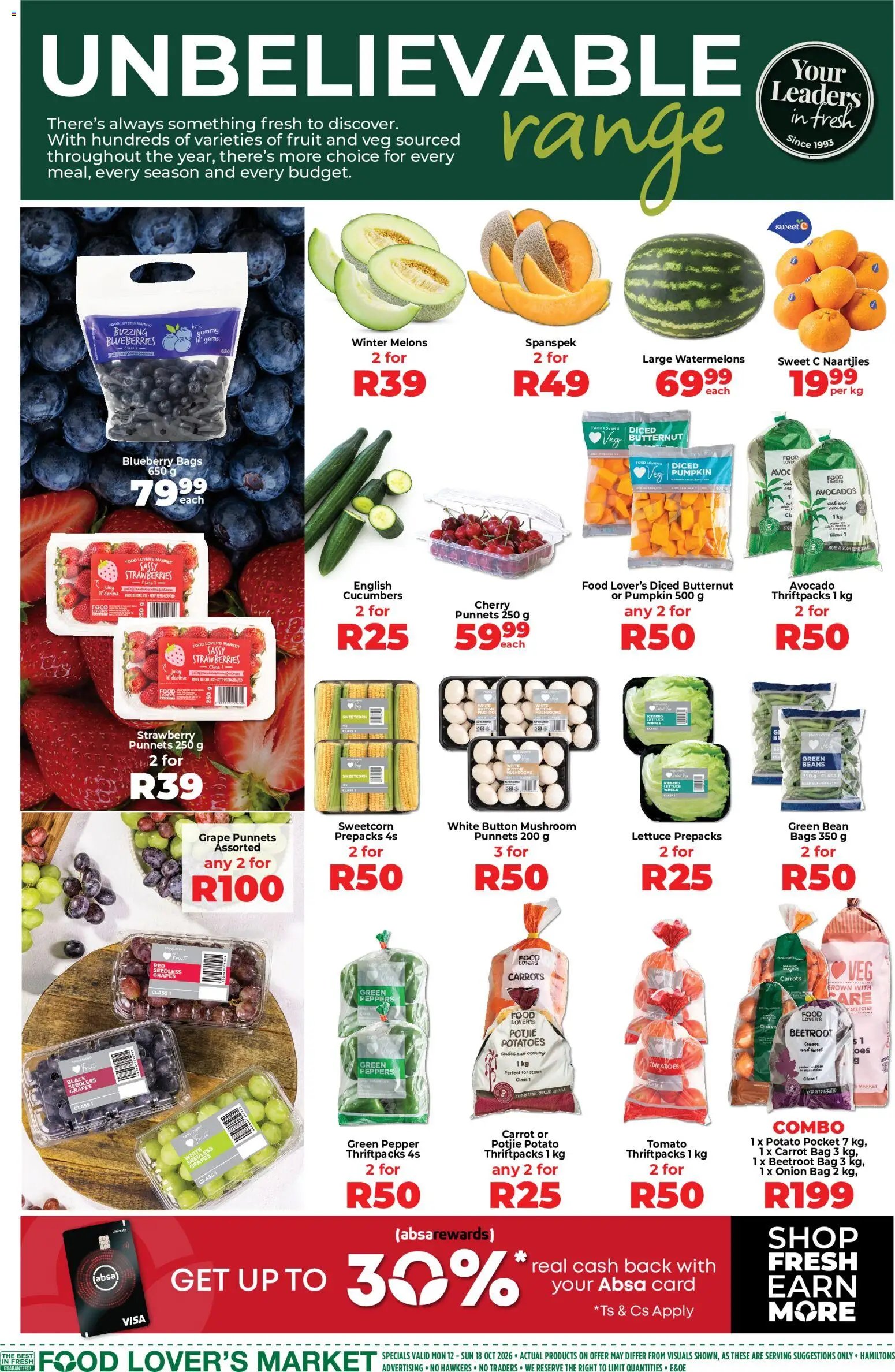 Food Lover's Market Inland Provinces - Weekly Specials from 12/10 - 18/10/2026 > Promotions