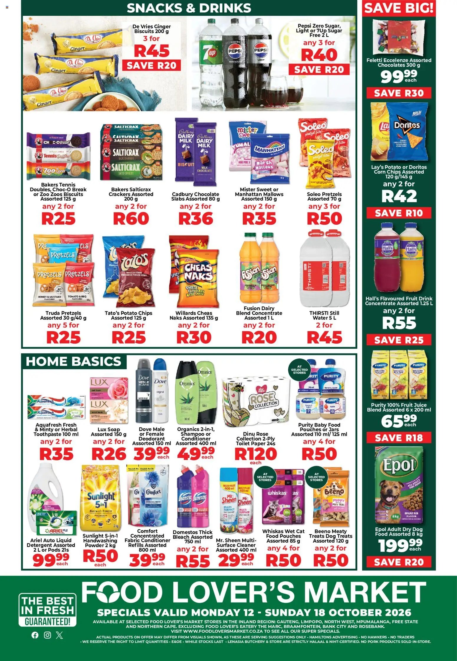 Food Lover's Market Inland Provinces - Weekly Specials from 12/10 - 18/10/2026 > Promotions