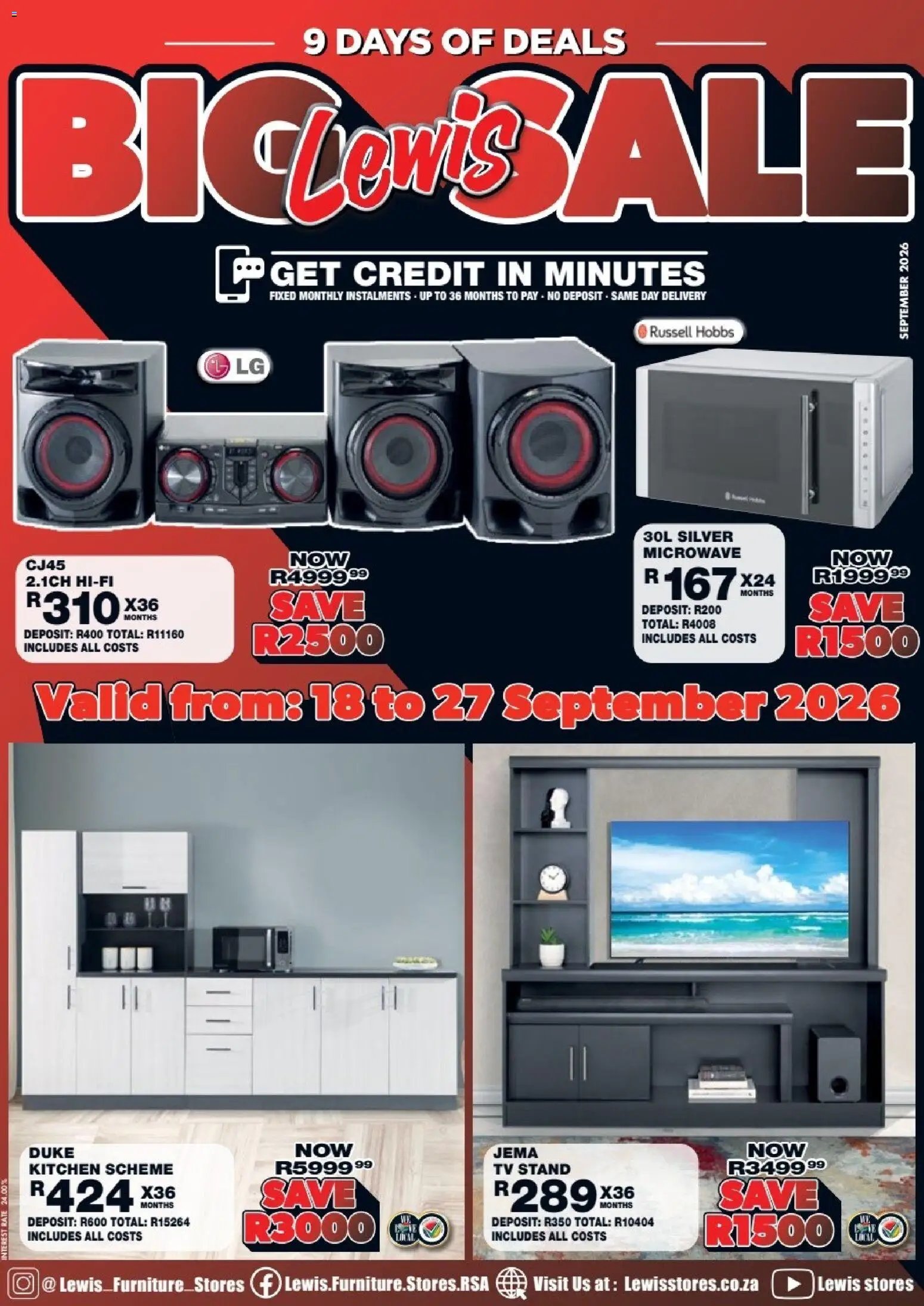 Lewis Stores special from 18/09/2026 Lewis Stores Specials