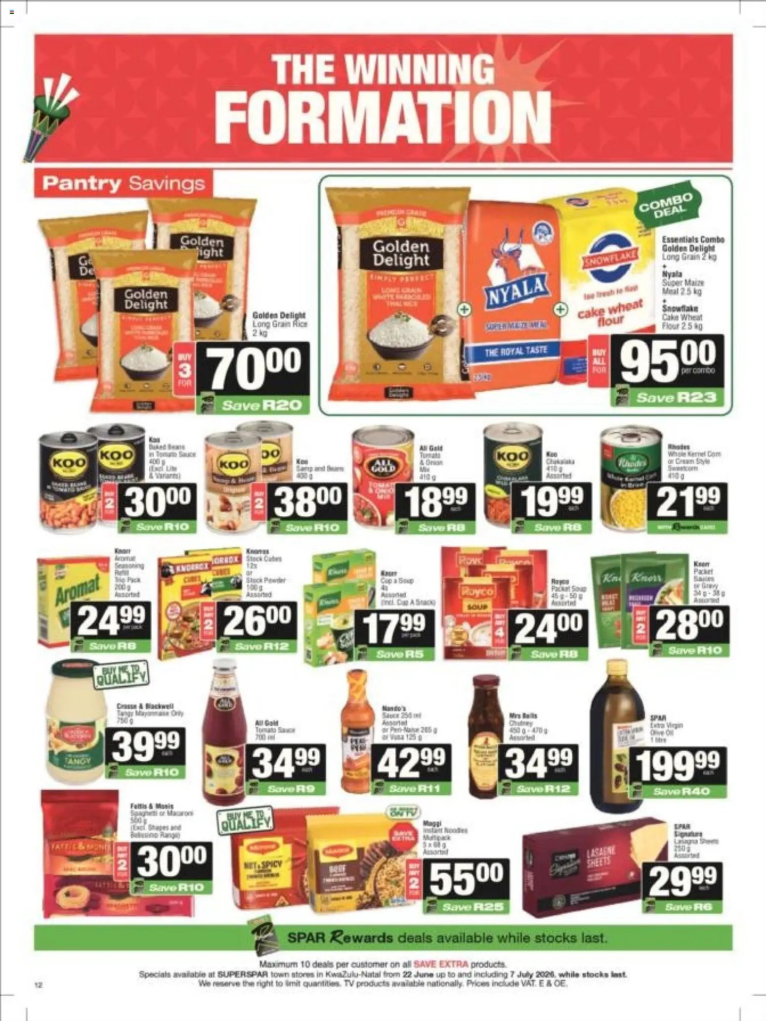 Superspar special from 22/06/2026 Superspar - Kwazulu-Natal - Weekly Specials