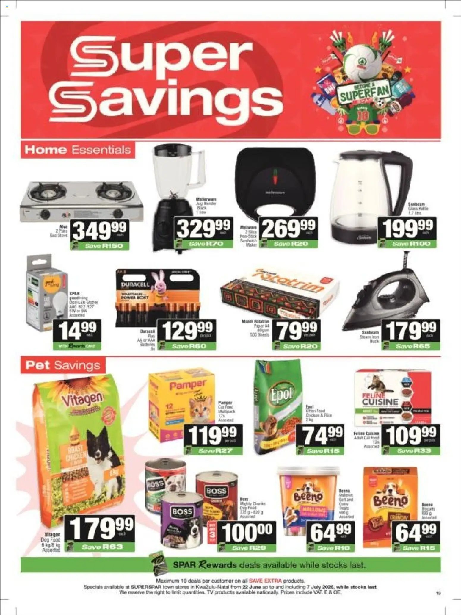 Superspar special from 22/06/2026 Superspar - Kwazulu-Natal - Weekly Specials