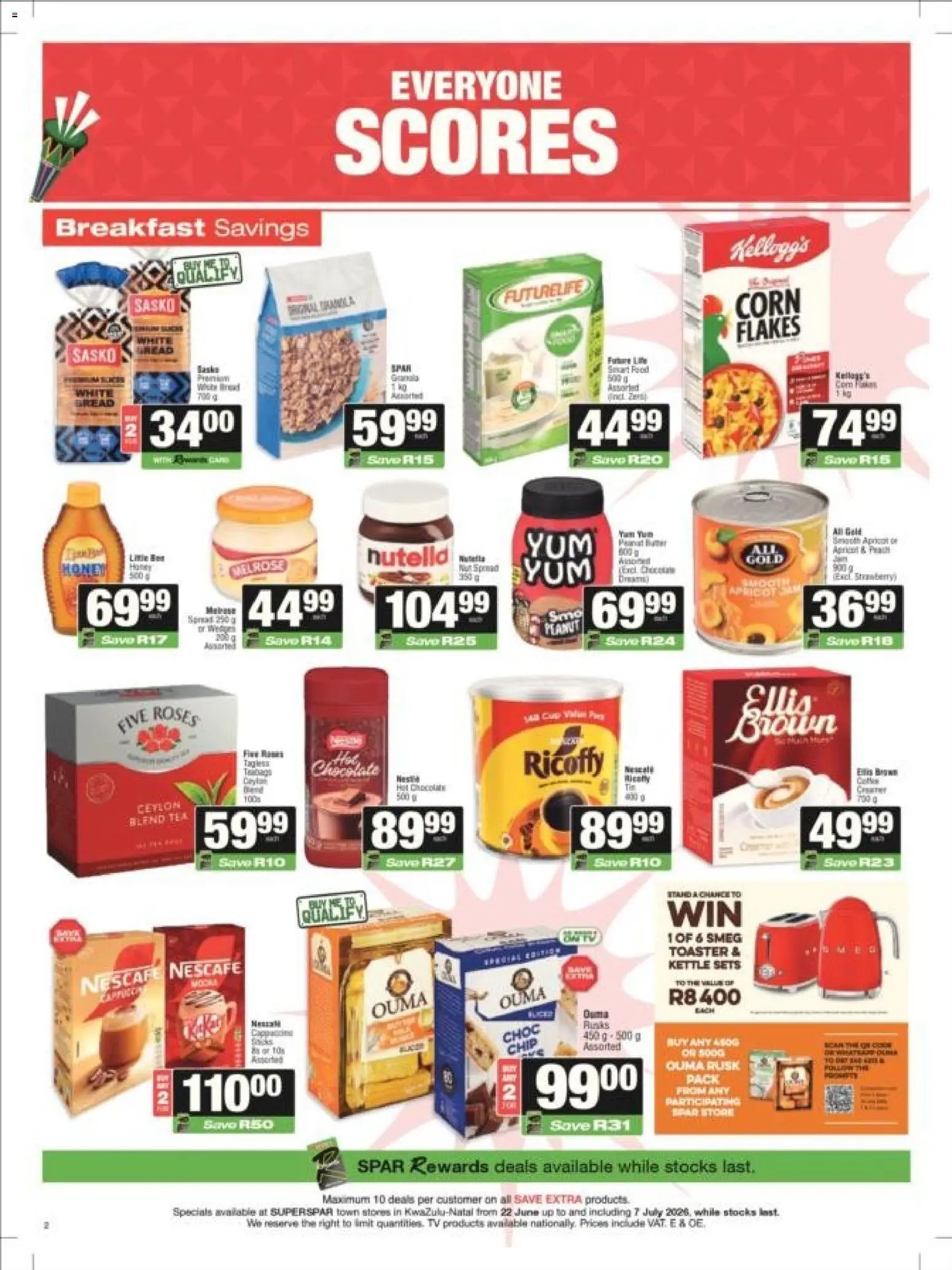 Superspar special from 22/06/2026 Superspar - Kwazulu-Natal - Weekly Specials