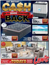 Lewis Stores special from 11/05/2026 Lewis Stores Lesotho Cash Back Brochure