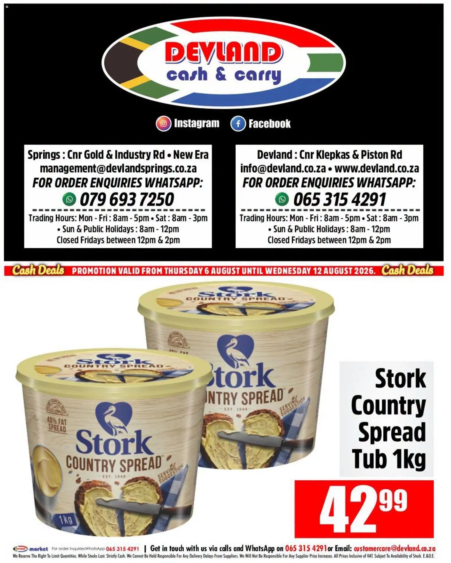 Devland special from 06/08/2026 Devland Cash Deals