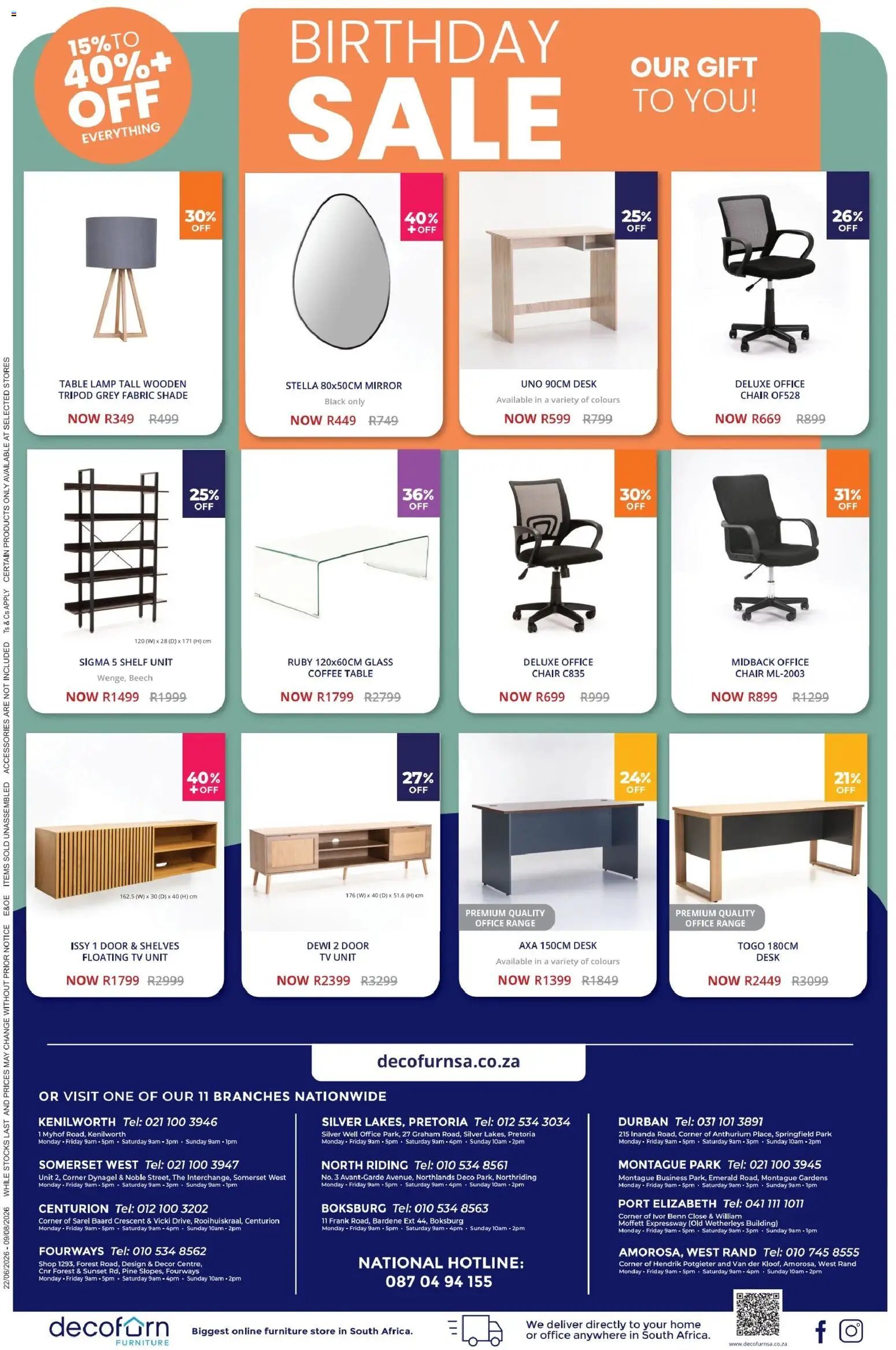 Decofurn special from 22/06/2026 Decofurn Specials