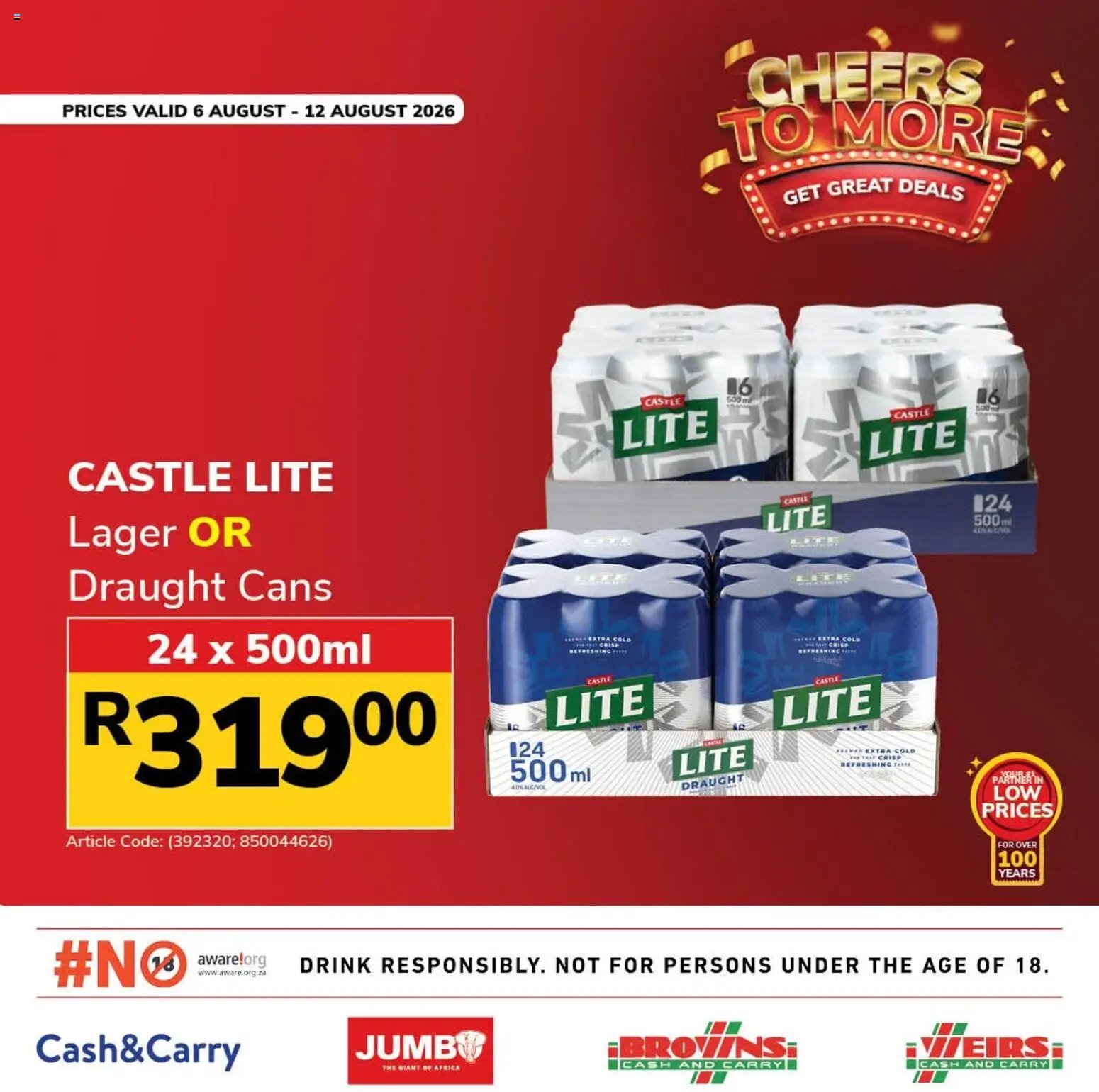 Jumbo special from 06/08/2026 Jumbo Cheers to more liquor specials