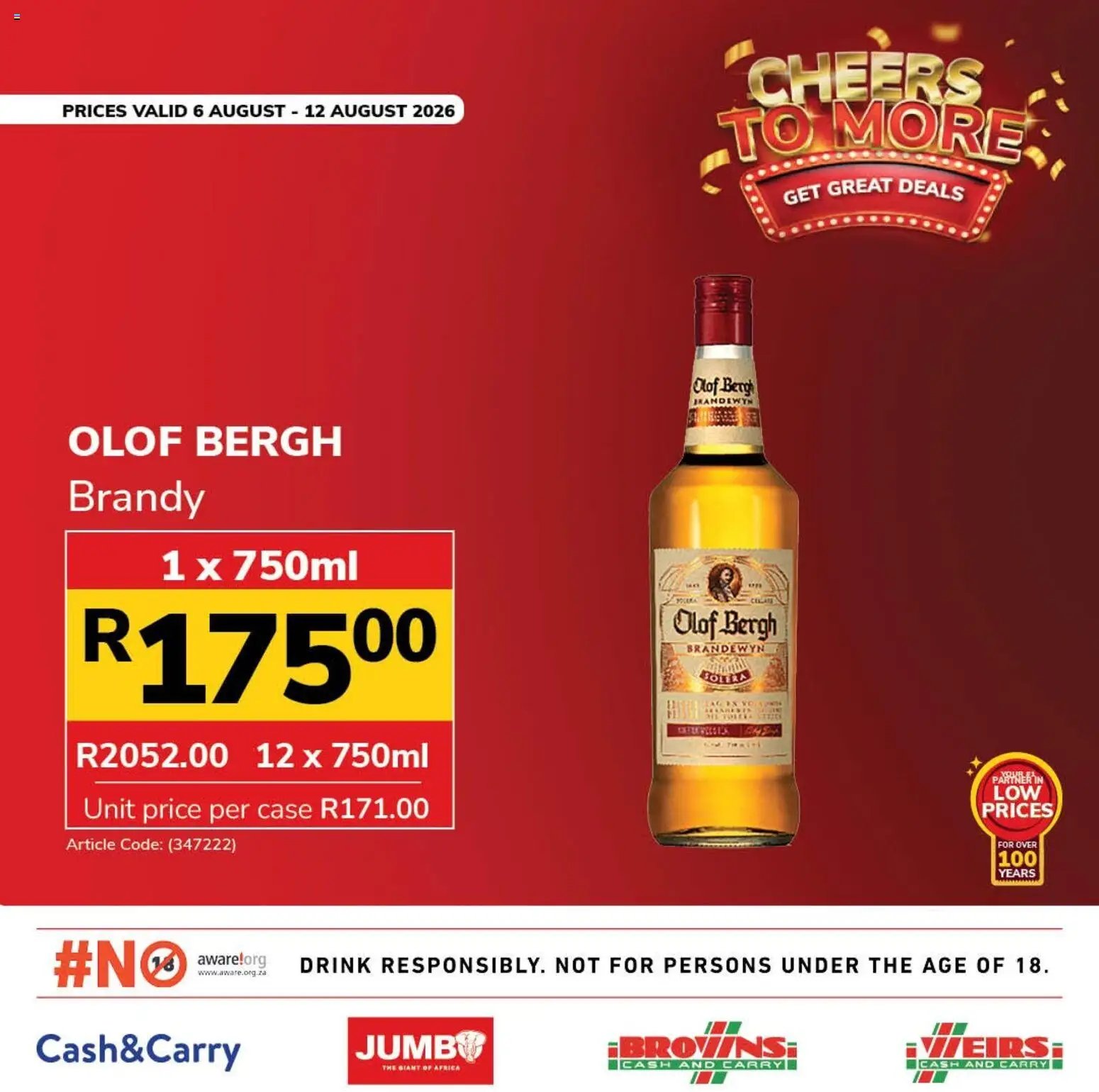 Jumbo special from 06/08/2026 Jumbo Cheers to more liquor specials