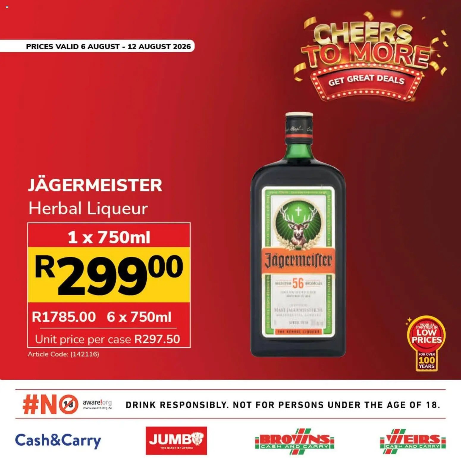 Jumbo special from 06/08/2026 Jumbo Liquor Specials