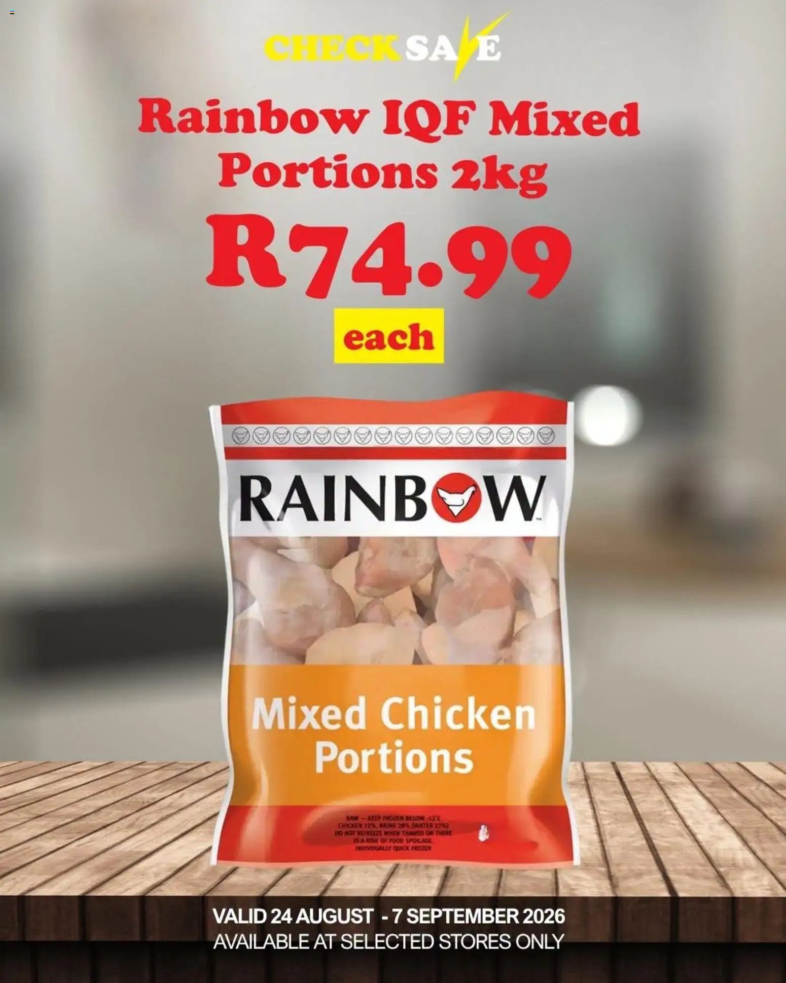 Check Save special from 24/08/2026 Check Save Specials