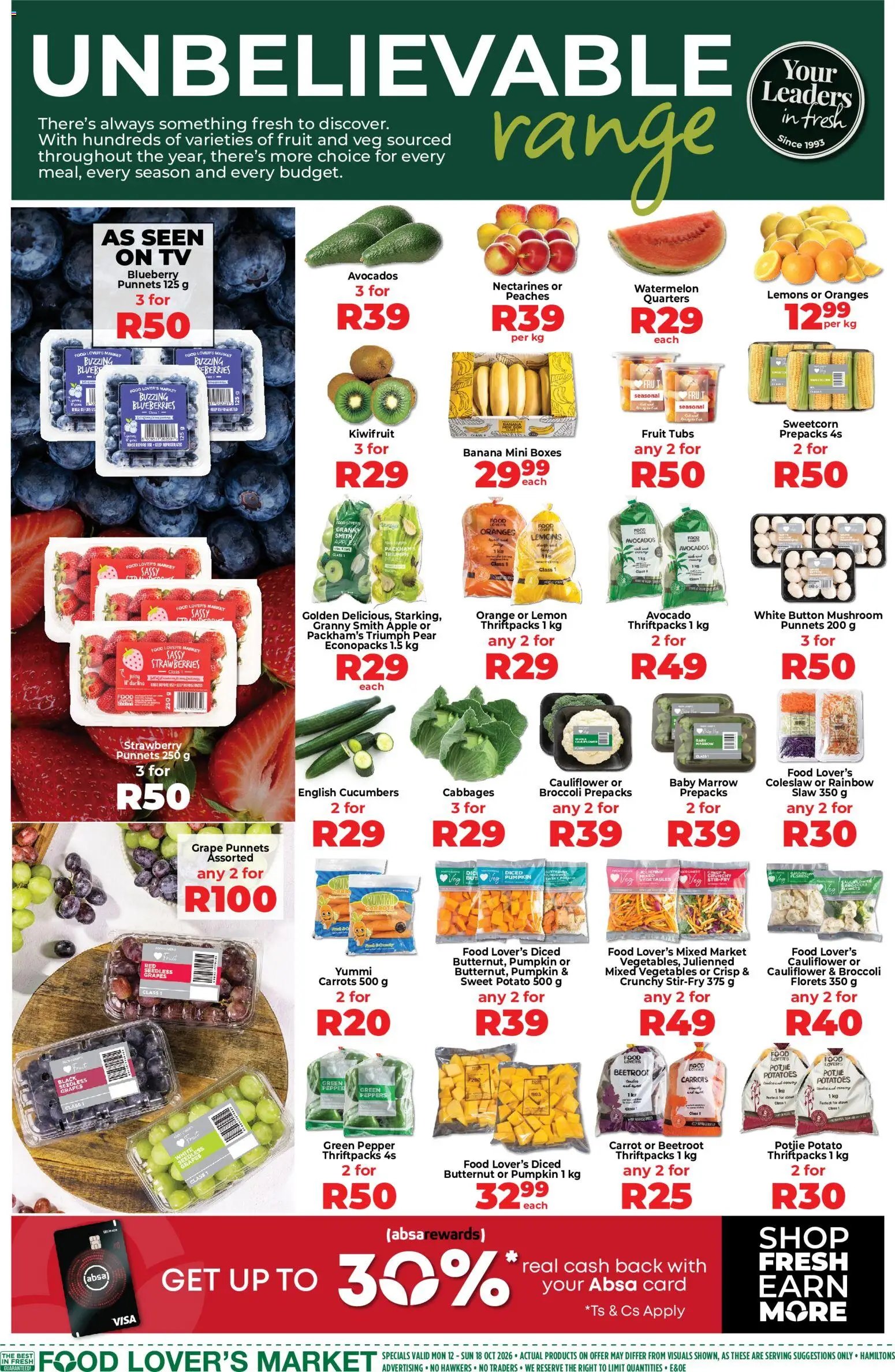 Food Lover's Market Eastern Cape - Weekly Specials from 12/10 - 18/10/2026 > Promotions