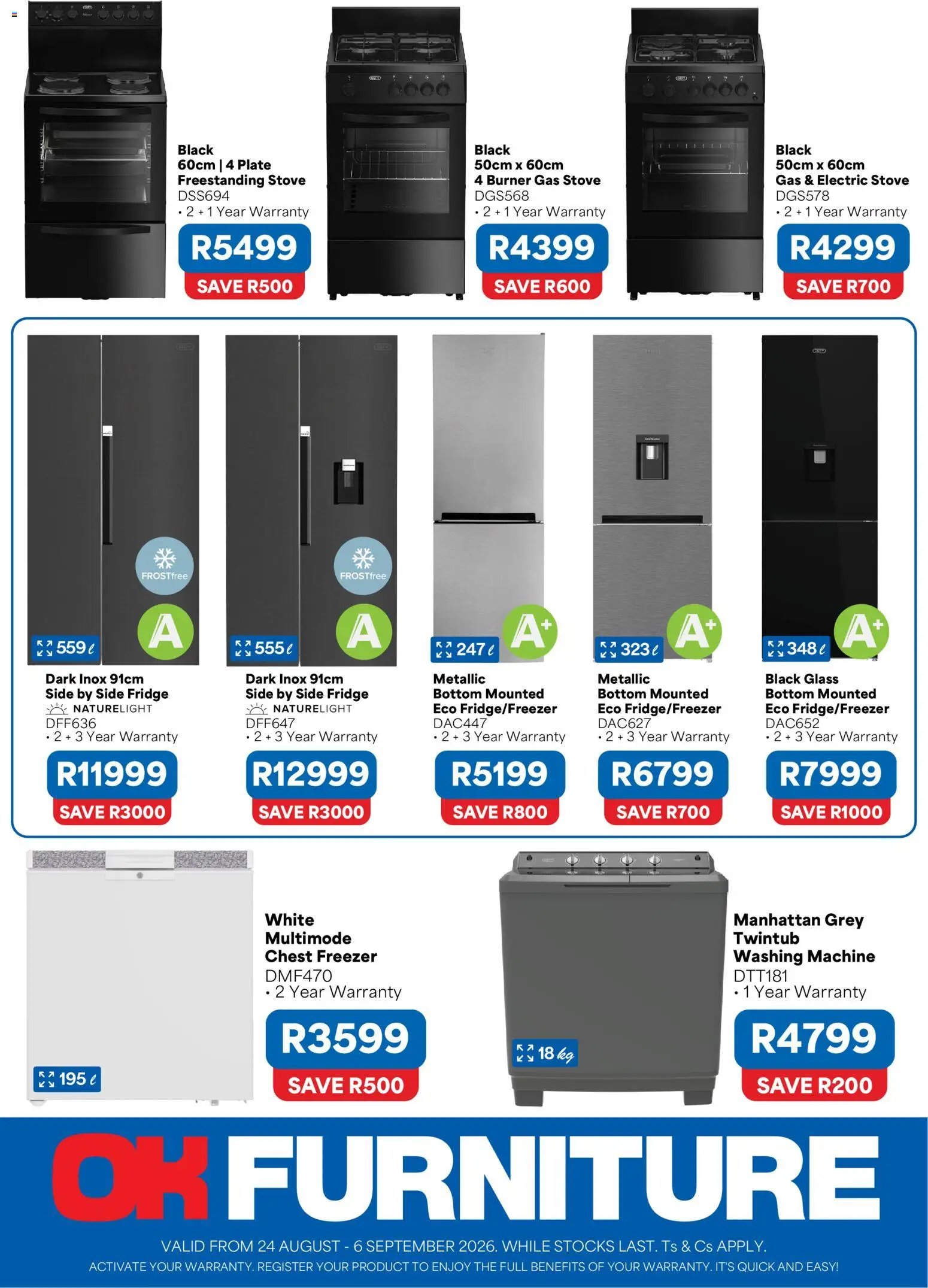 OK Furniture special from 24/08/2026 OK Furniture - Defy Red Hot August Sale