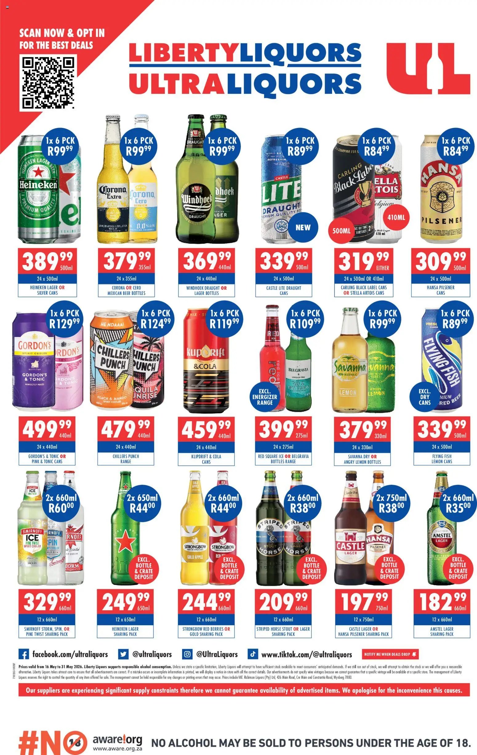 Ultra Liquors special from 16/05/2026 Ultra Liquors Liberty Liquors Specials (2026-05-16 - 2026-05-31) | 3
