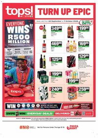 Tops at Spar special from 22/09/2026 Tops at Spar Specials Turn Up Epic