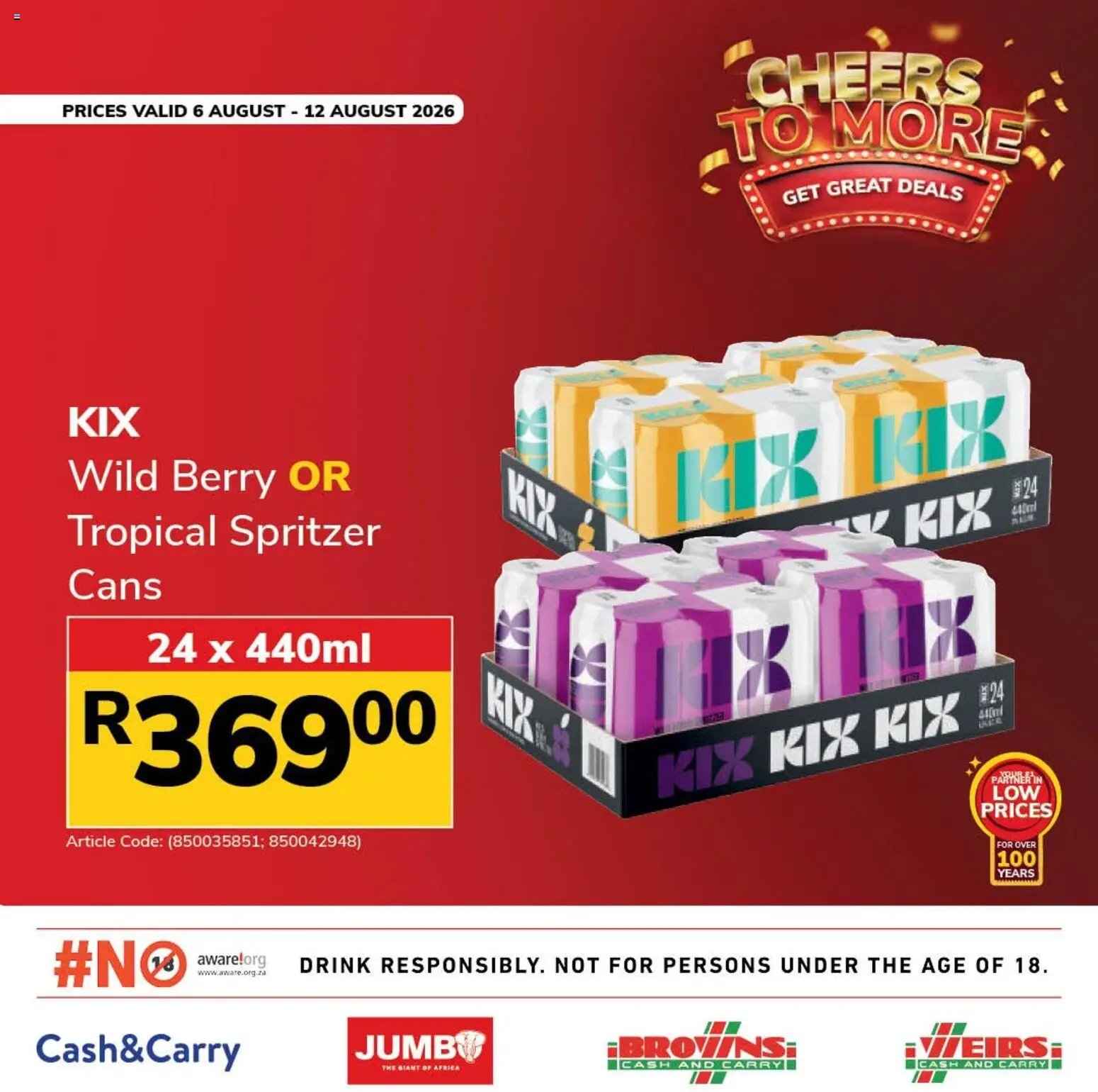 Jumbo special from 06/08/2026 Jumbo Mid-month. Major savings. Liquor Specials