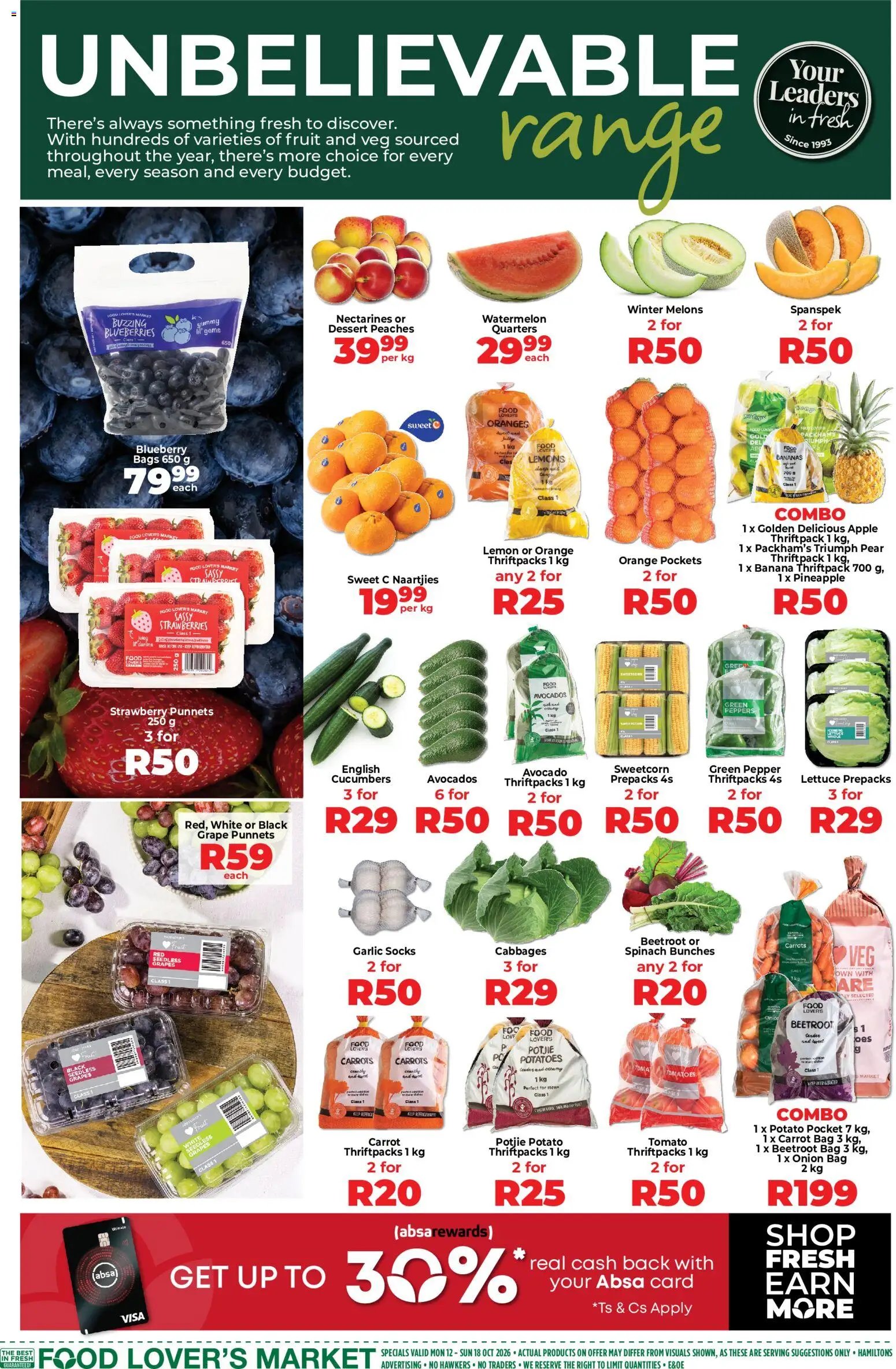 Food Lover's Market KwaZulu-Natal - Weekly Specials from 12/10 - 18/10/2026 > Promotions