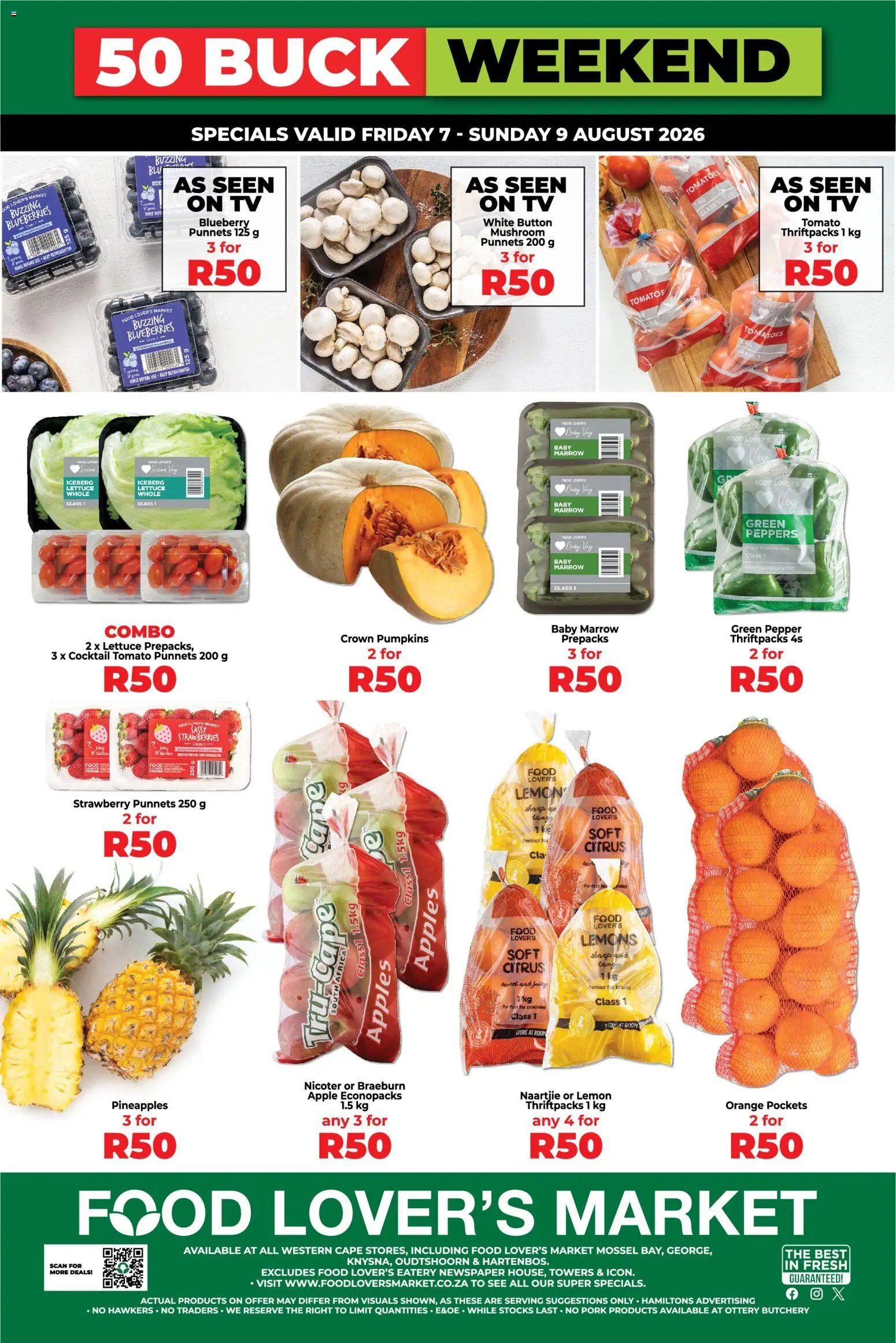 Food Lover's Market special from 07/08/2026 Food Lover's Market Western Cape - 50Buck Weekend Deals
