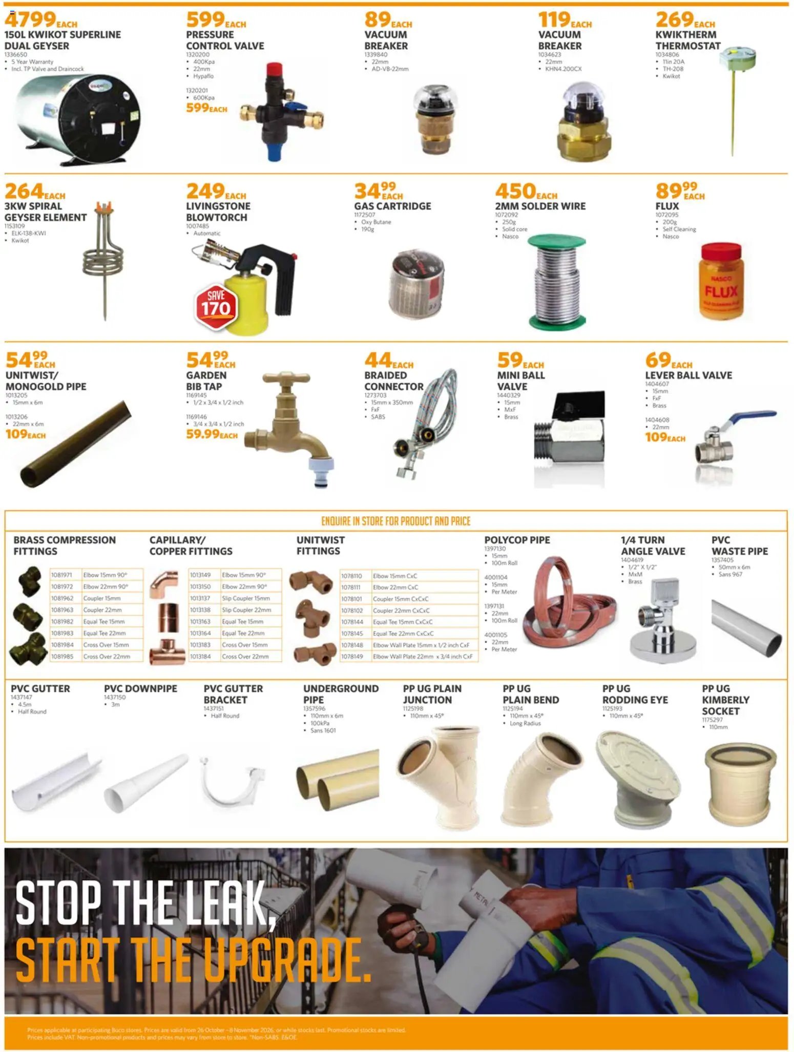 BUCO Specials Coastal Fundamental from 26/10 - 08/11/2026 > Promotions