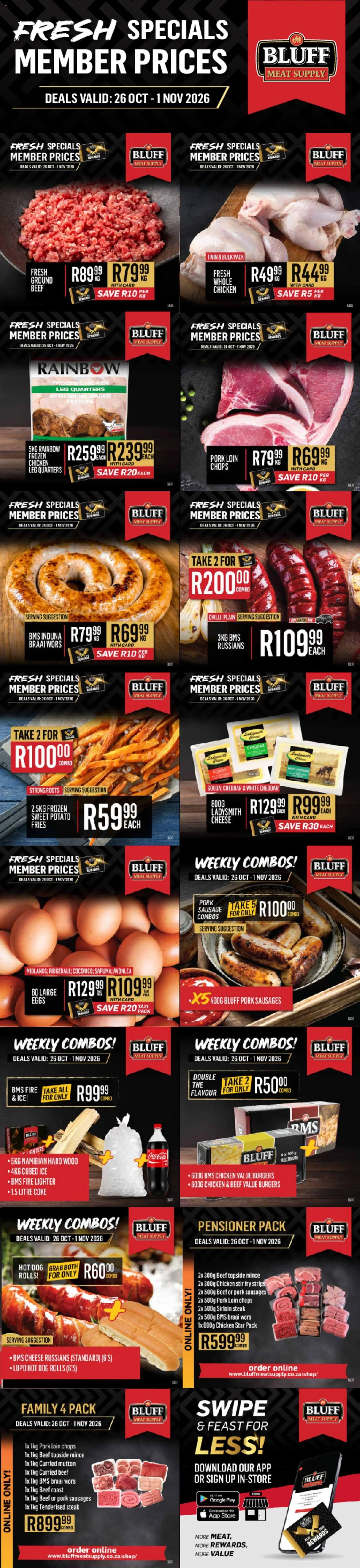 Bluff Meat Supply Fresh Specials Member Prices from 26/10 - 01/11/2026 > Promotions