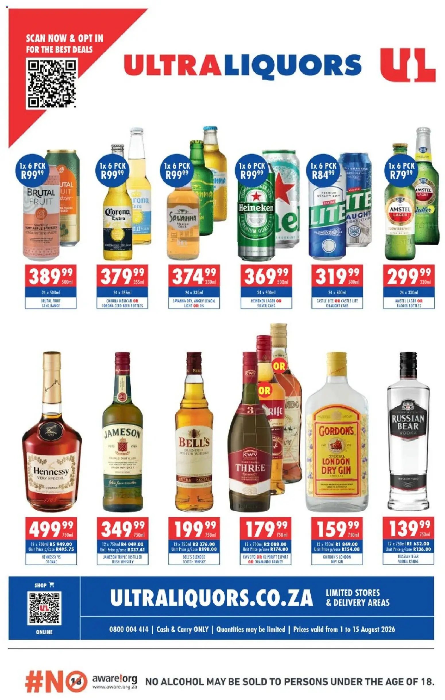 Ultra Liquors special from 01/08/2026 Ultra Liquors Specials