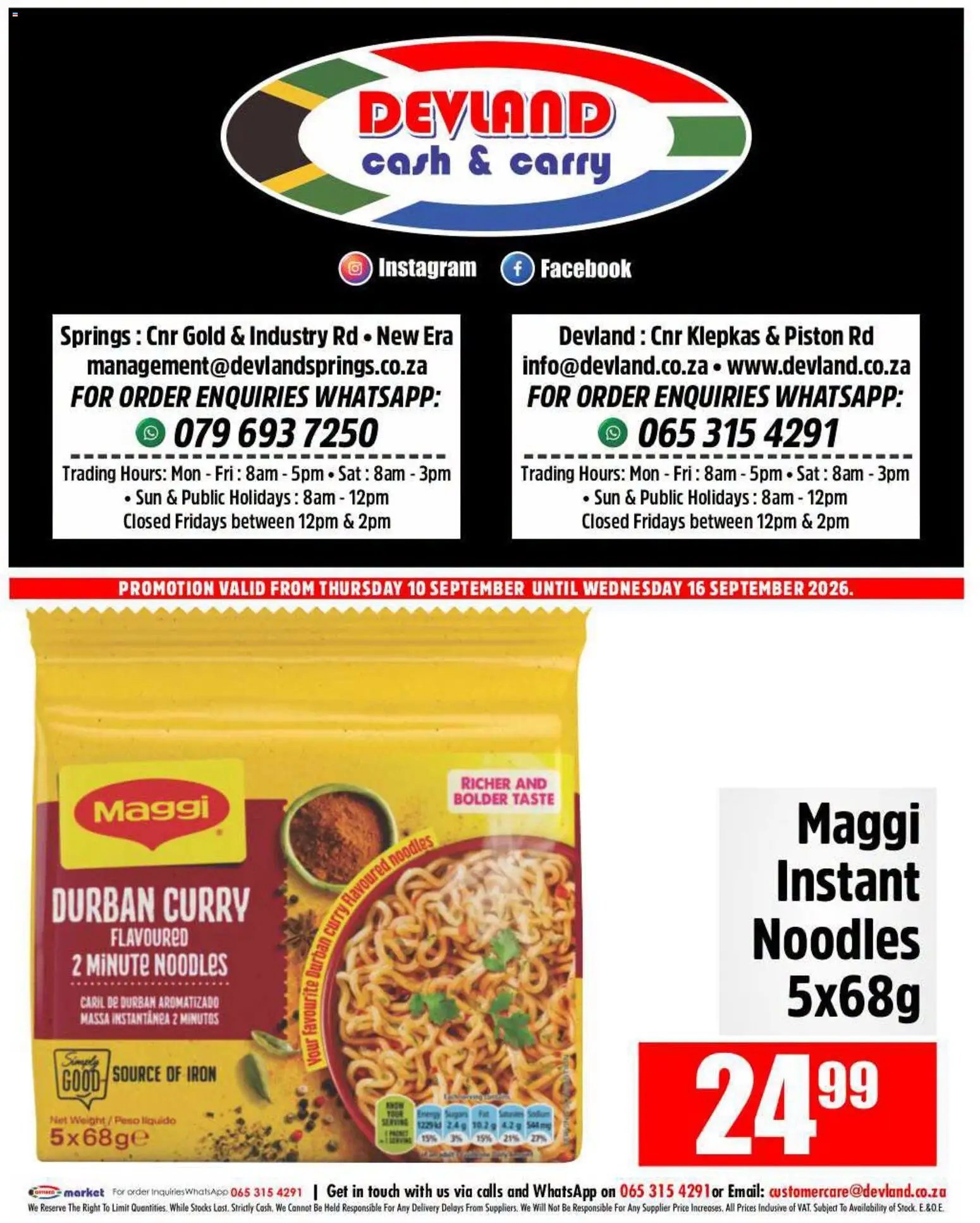 Devland special from 10/09/2026 Devland Cash Deals