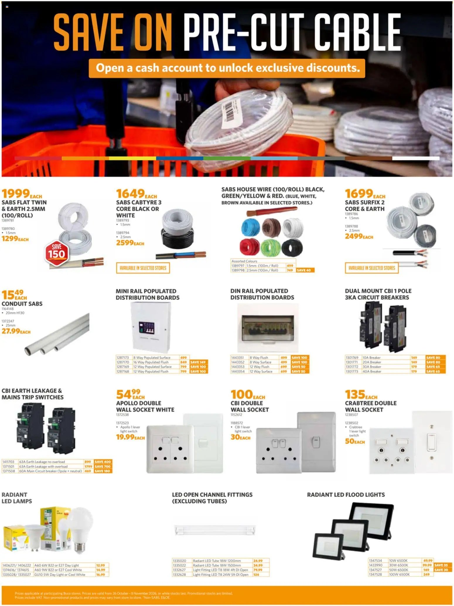 BUCO Specials from 26/10 - 08/11/2026 > Promotions