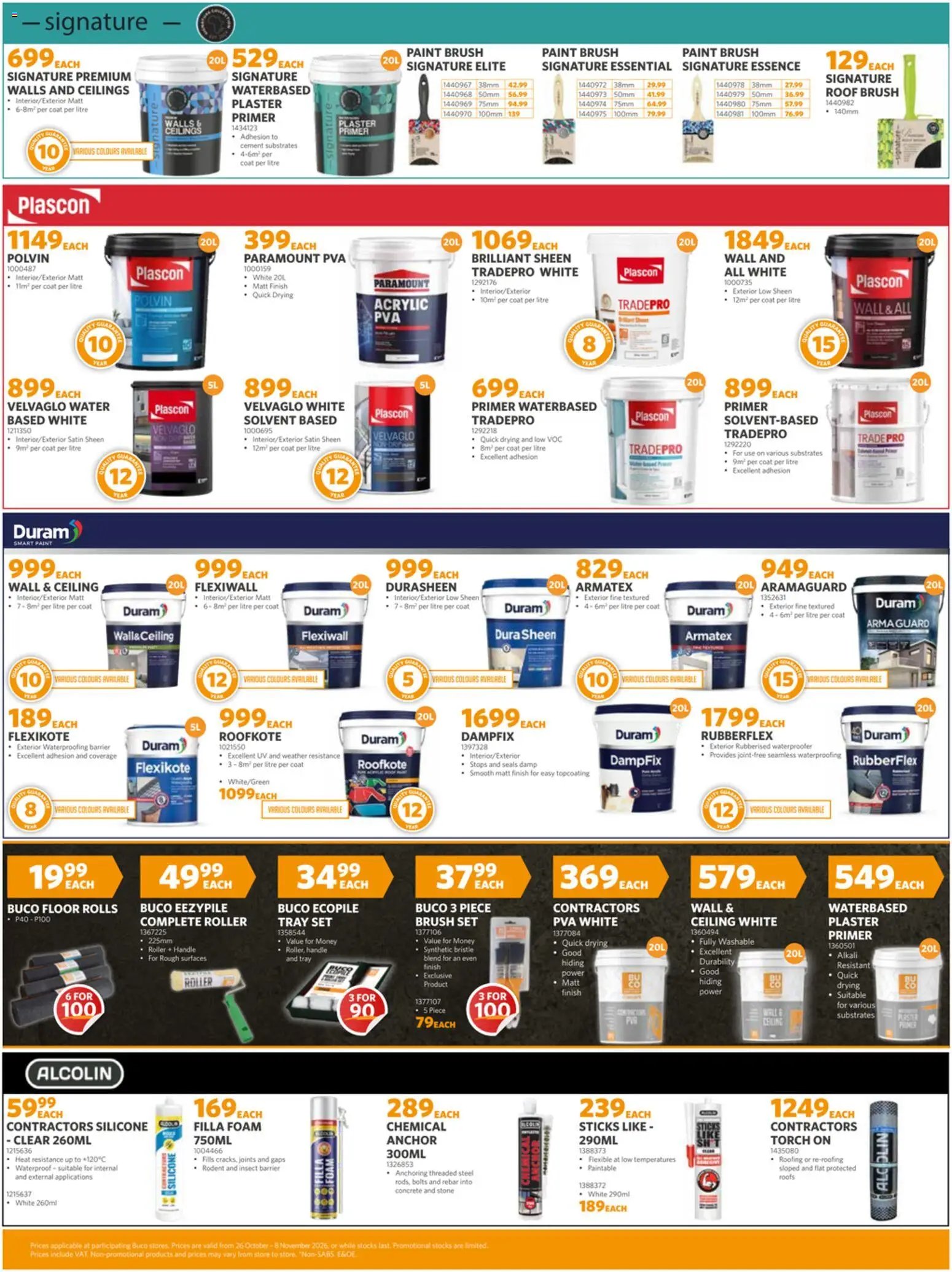 BUCO Specials from 26/10 - 08/11/2026 > Promotions