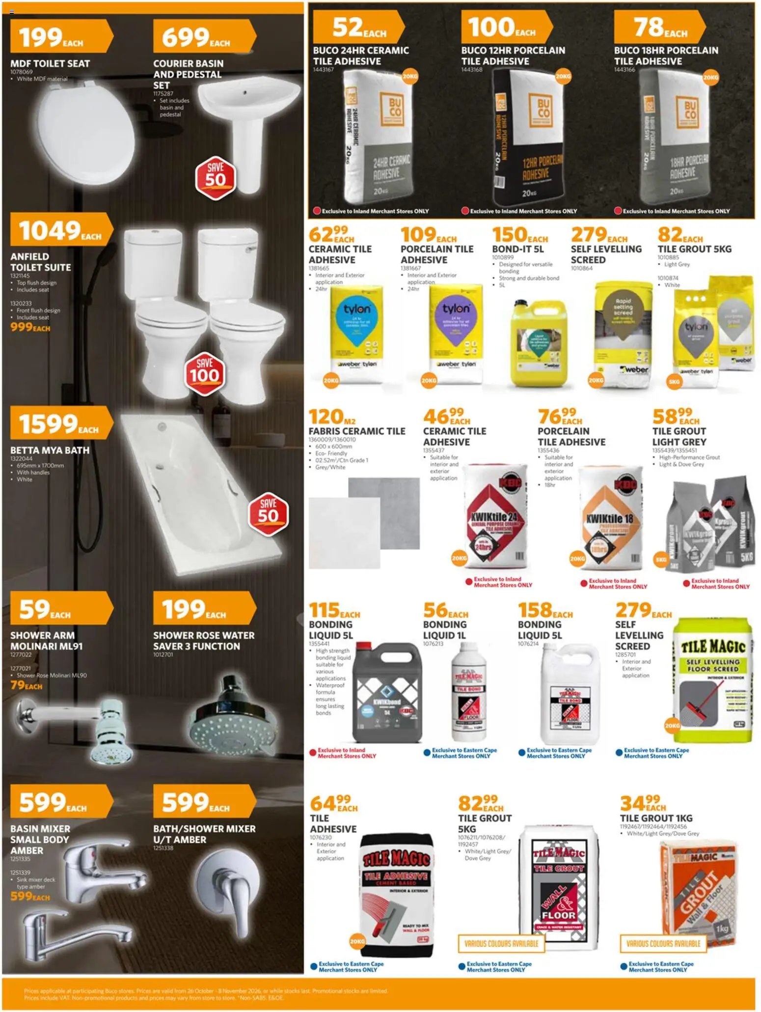 BUCO Specials from 26/10 - 08/11/2026 > Promotions