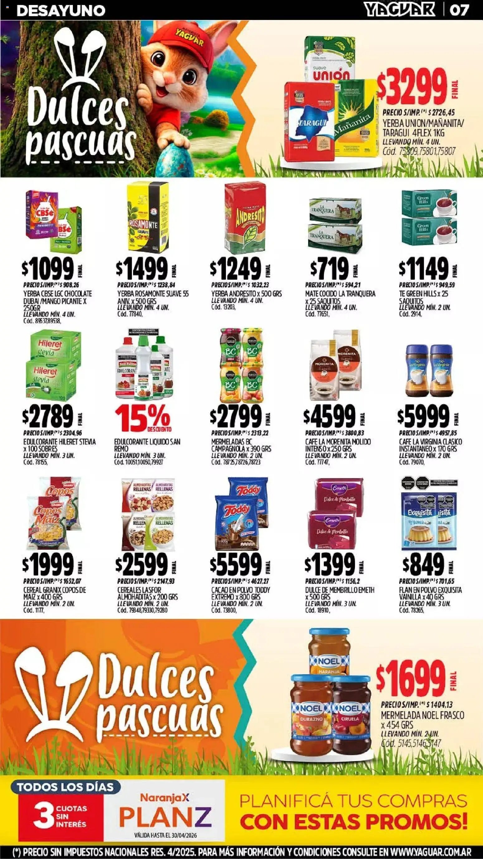 Yaguar - Oferta Semanal Mar del Plata (2026-03-30 - 2026-04-04)