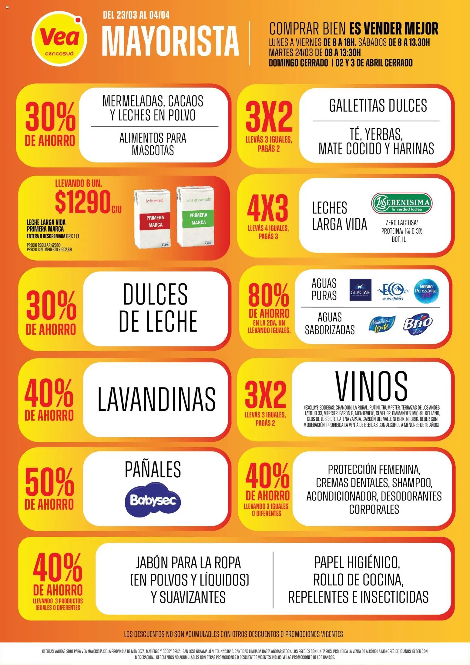 Vea - Ofertas Vea mayorista de Mendoza (2026-03-23 - 2026-04-04)