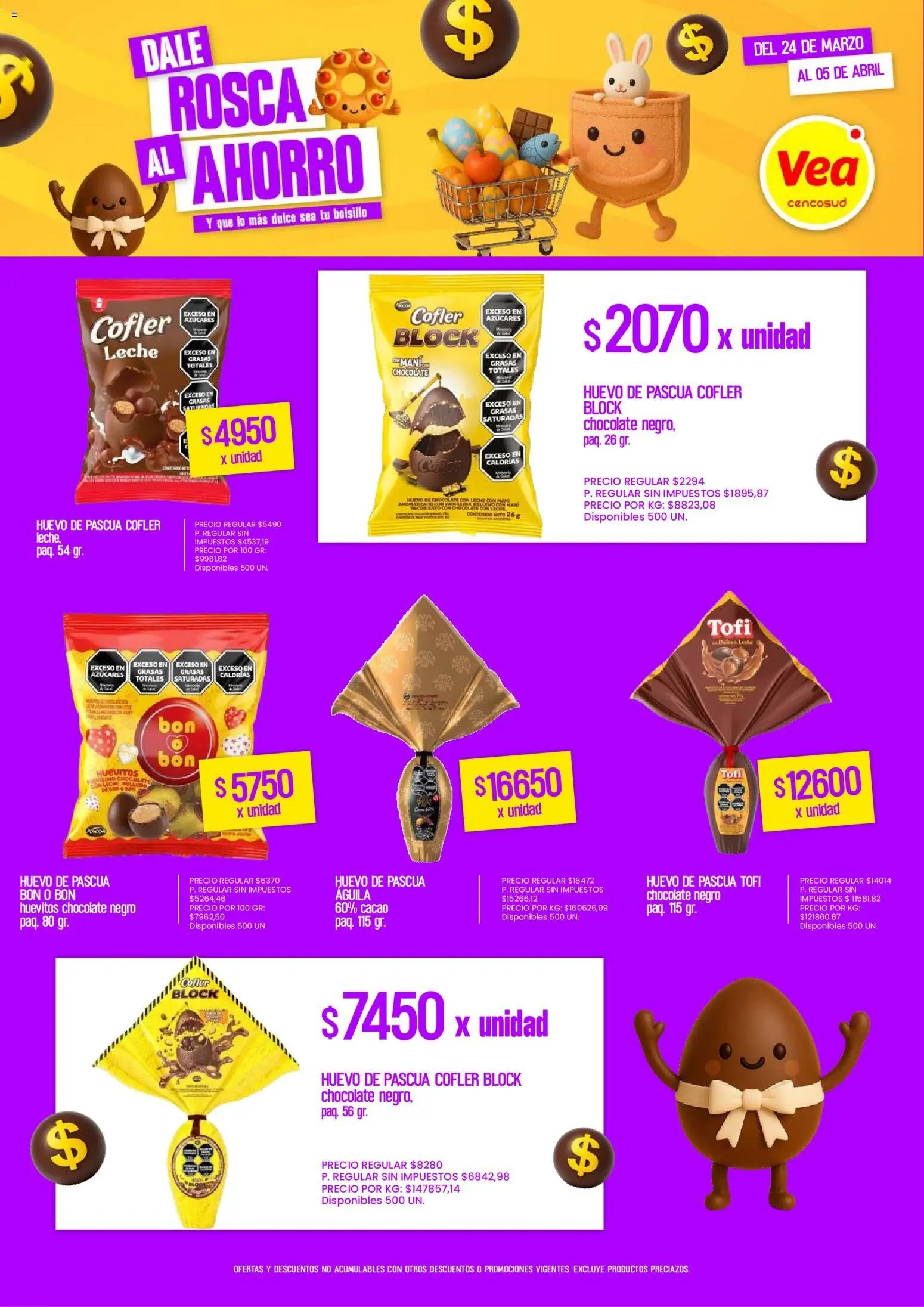 Vea - Oferta Especial Pascuas | Buenos Aires, Chubut y Córdoba (2026-03-24 - 2026-04-05)
