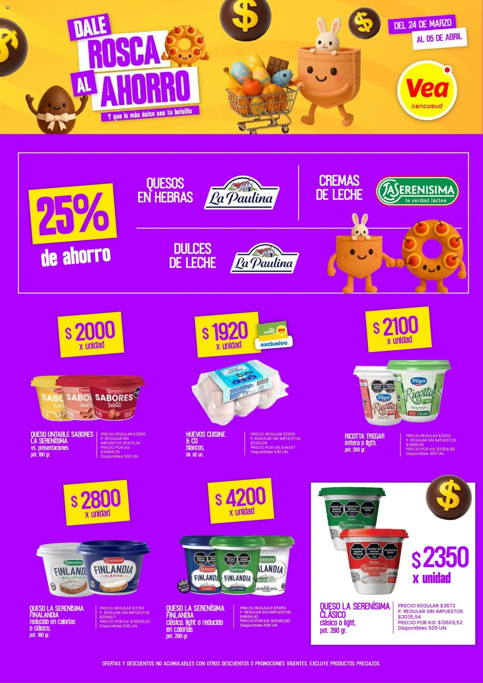 Vea - Oferta Especial Pascuas | Buenos Aires, Chubut y Córdoba (2026-03-24 - 2026-04-05)