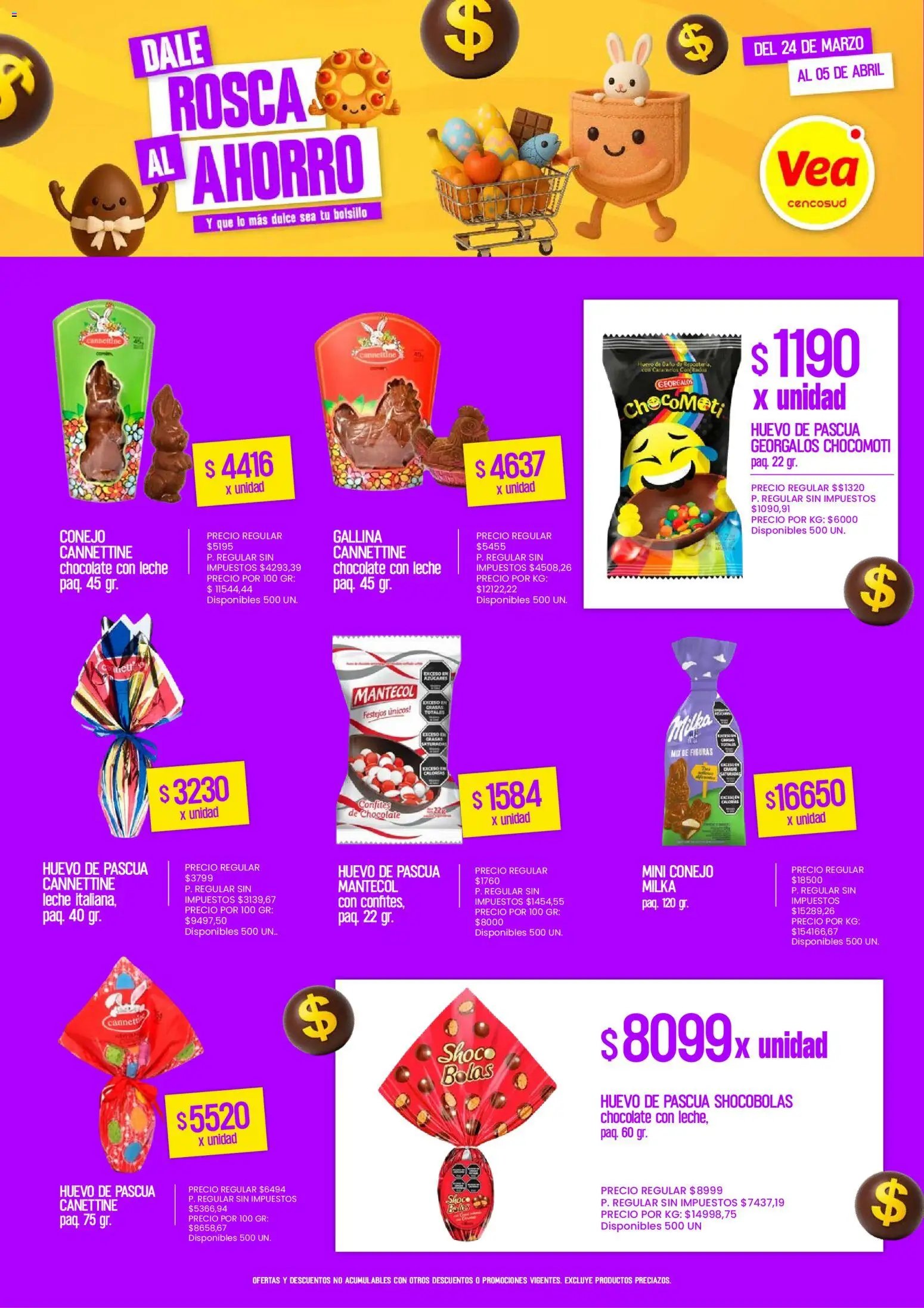 Vea - Oferta Especial Pascuas | Buenos Aires, Chubut y Córdoba (2026-03-24 - 2026-04-05)