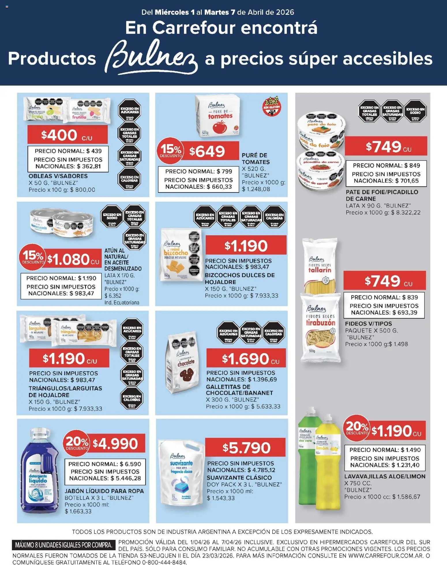 Carrefour ofertas (2026-04-01 - 2026-04-07)