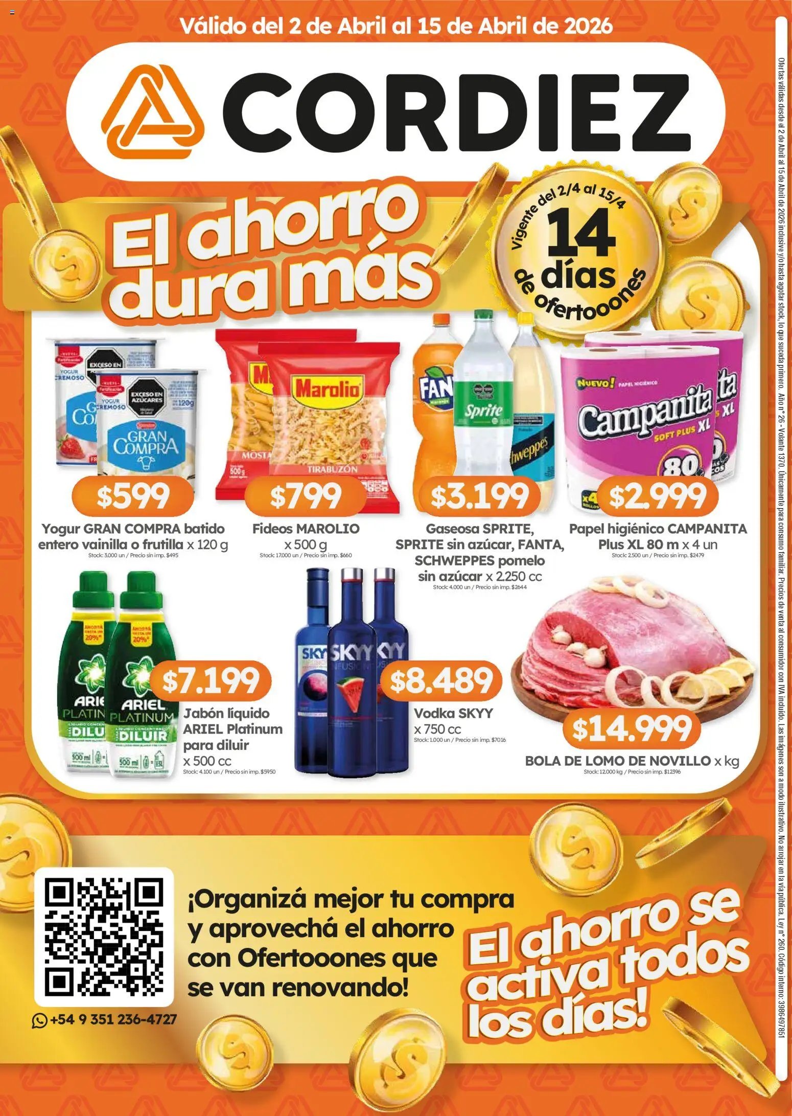 Cordiez ofertas (2026-04-02 - 2026-04-15)