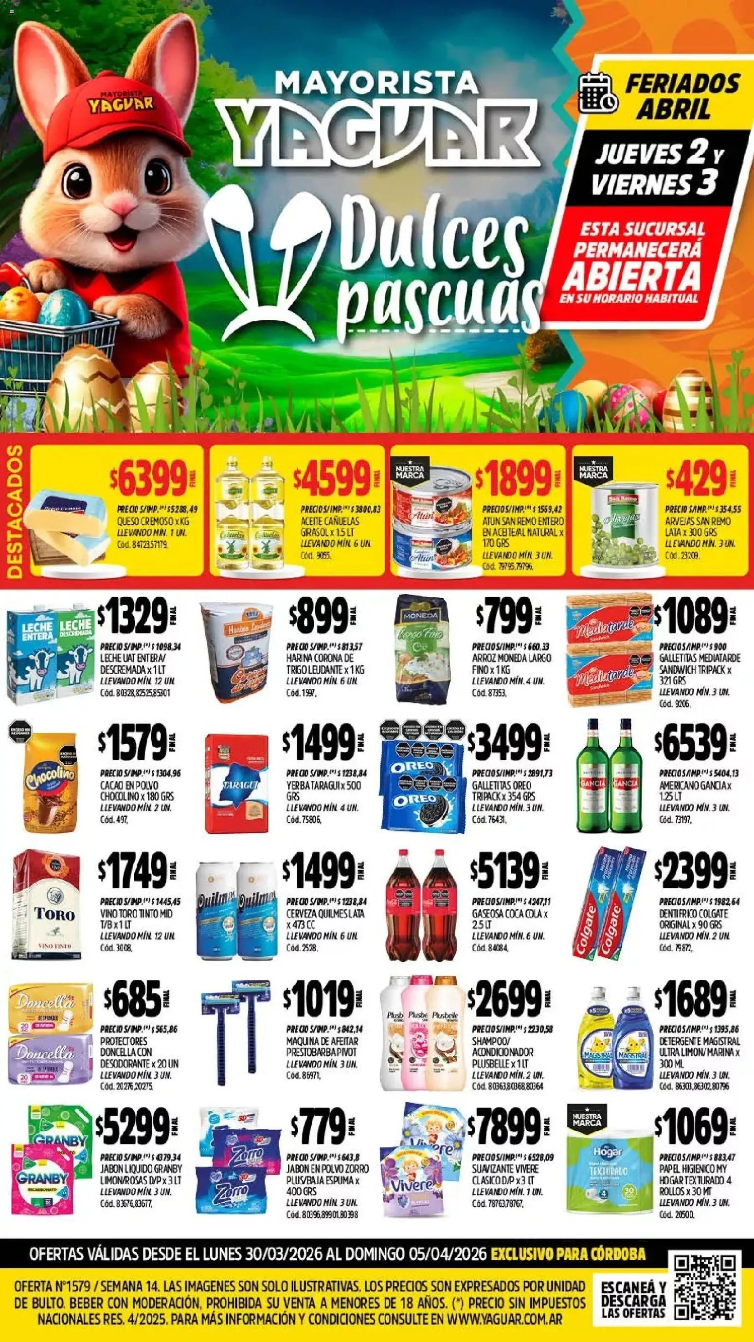Yaguar - Oferta Semanal Córdoba (2026-03-30 - 2026-04-04)