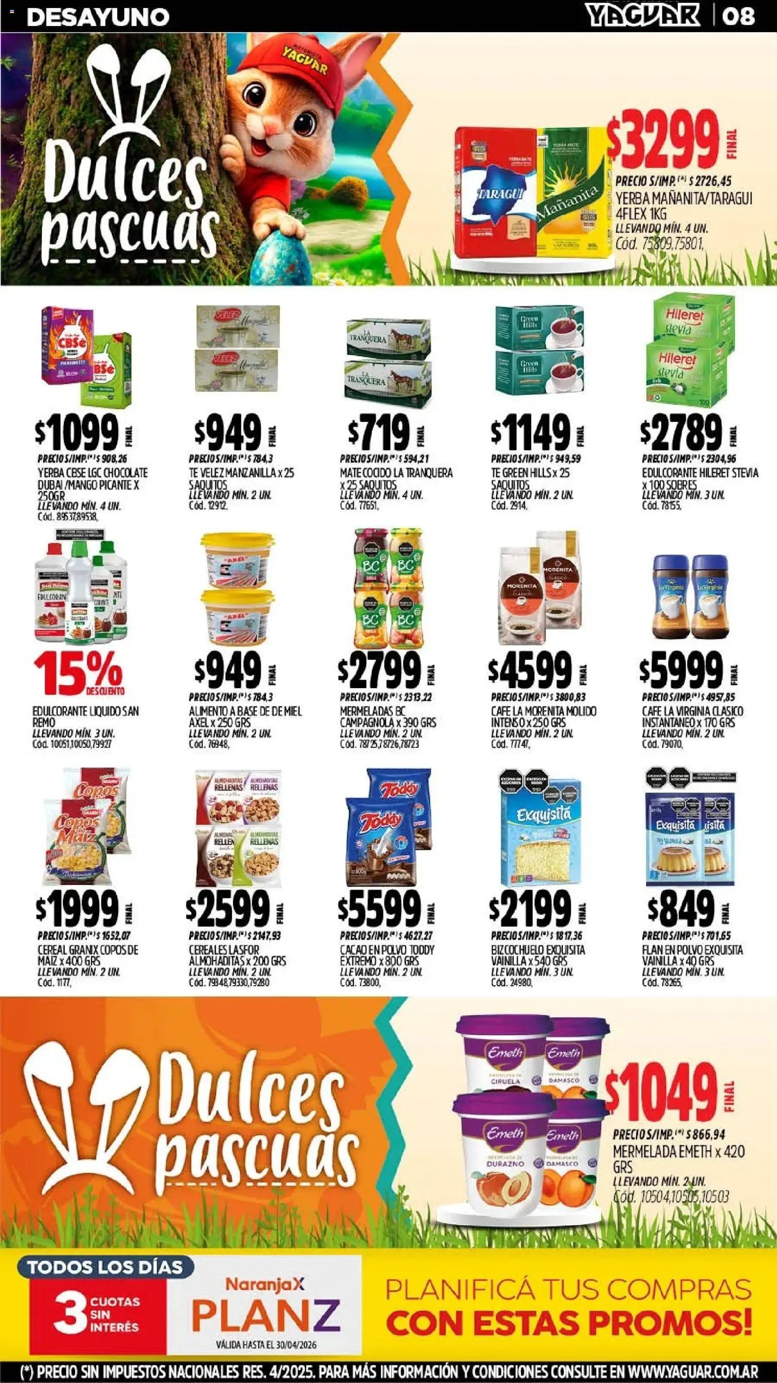 Yaguar - Oferta Semanal Córdoba (2026-03-30 - 2026-04-04)