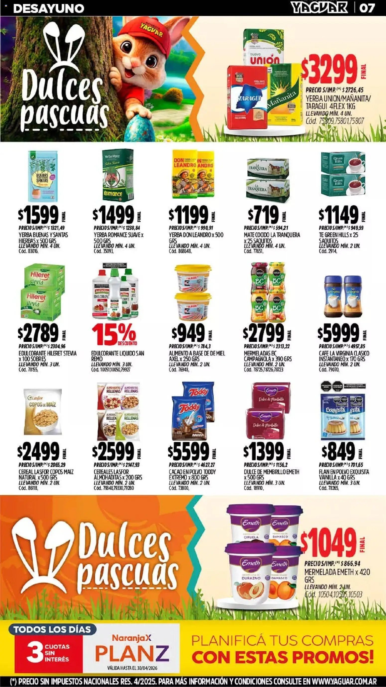 Yaguar - Oferta Semanal Chaco (2026-03-30 - 2026-04-04)