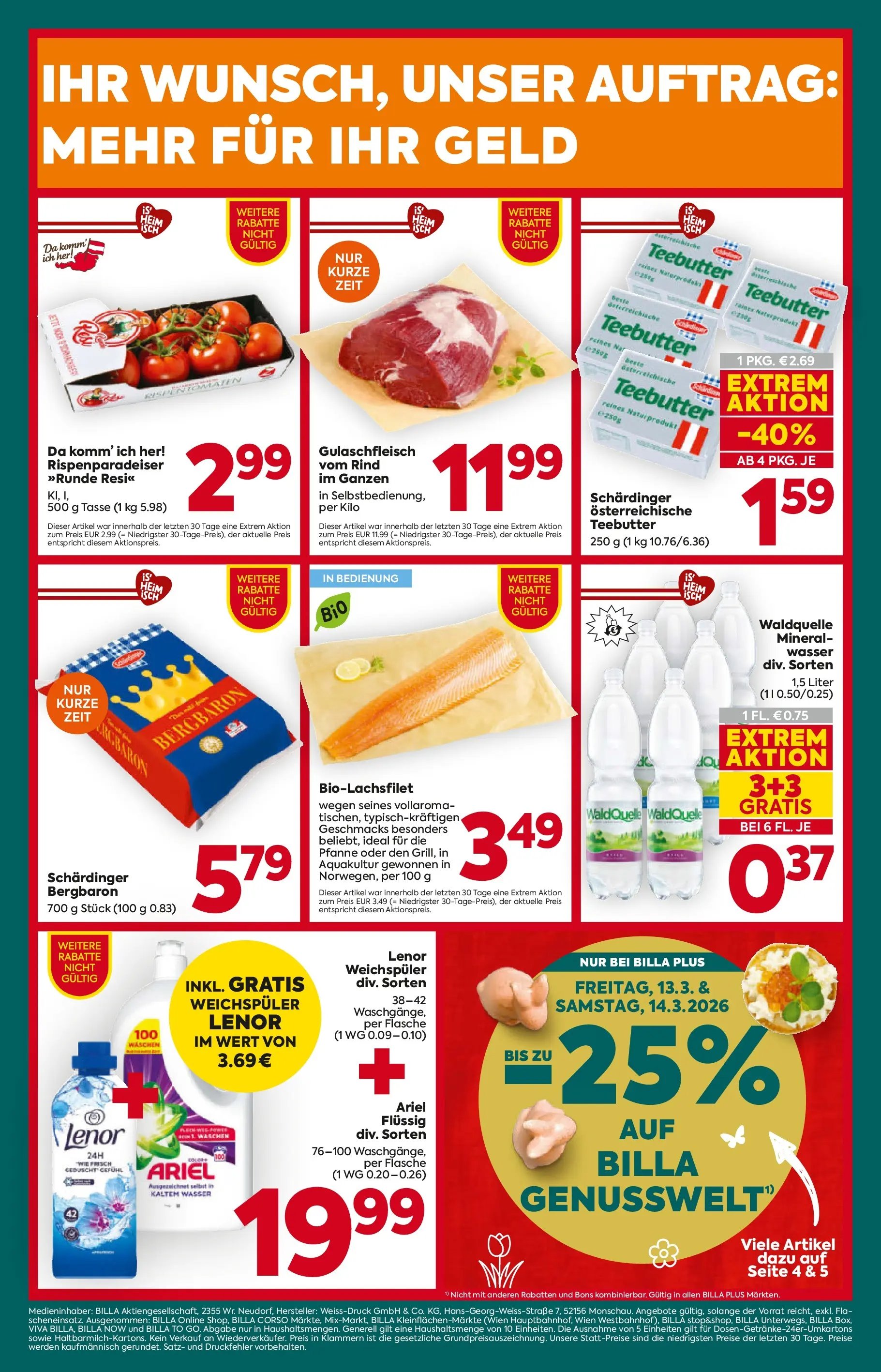 Billa Plus Flugblatt - Niederösterreich