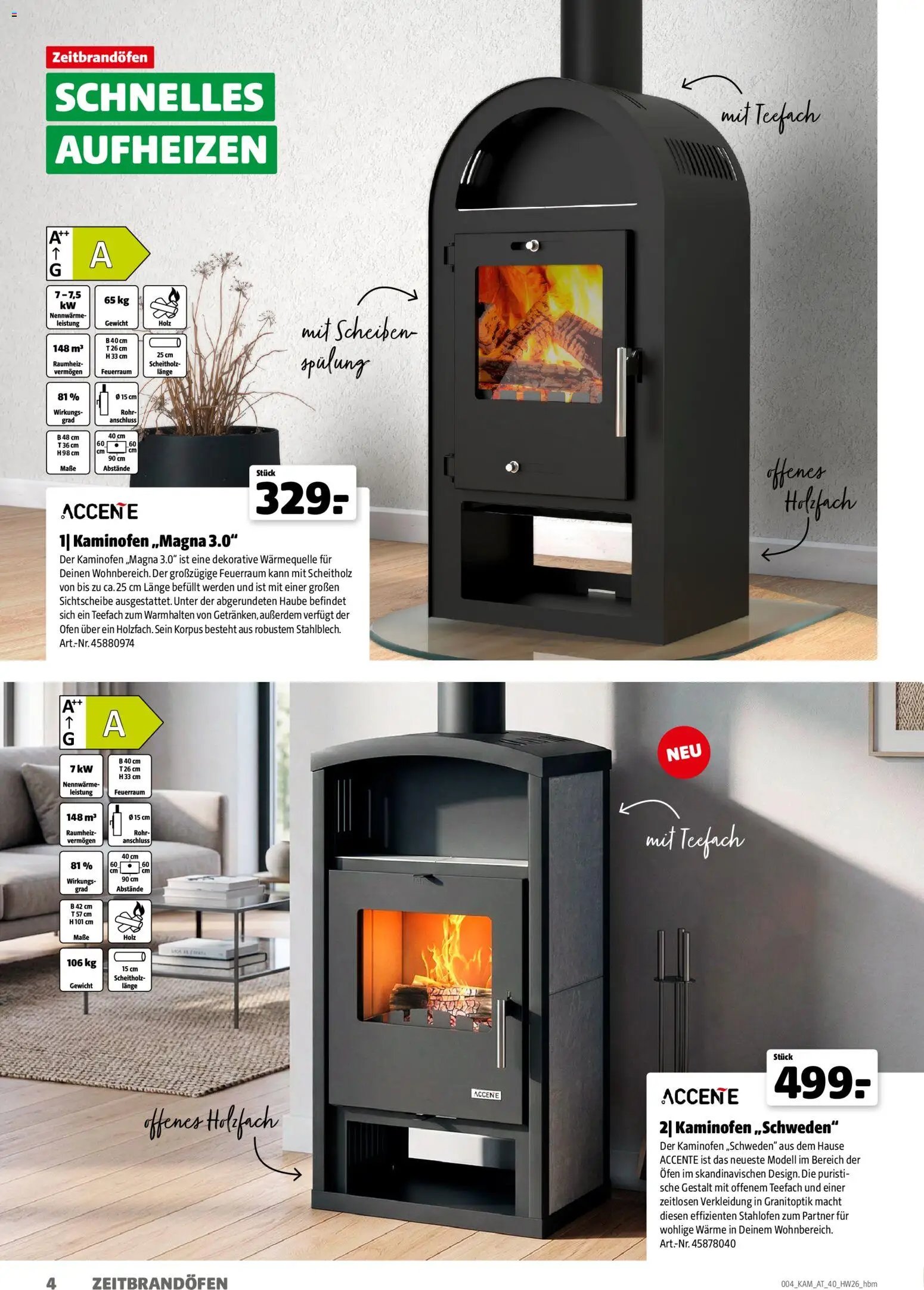 Hagebau Kaminofen und Zubehör