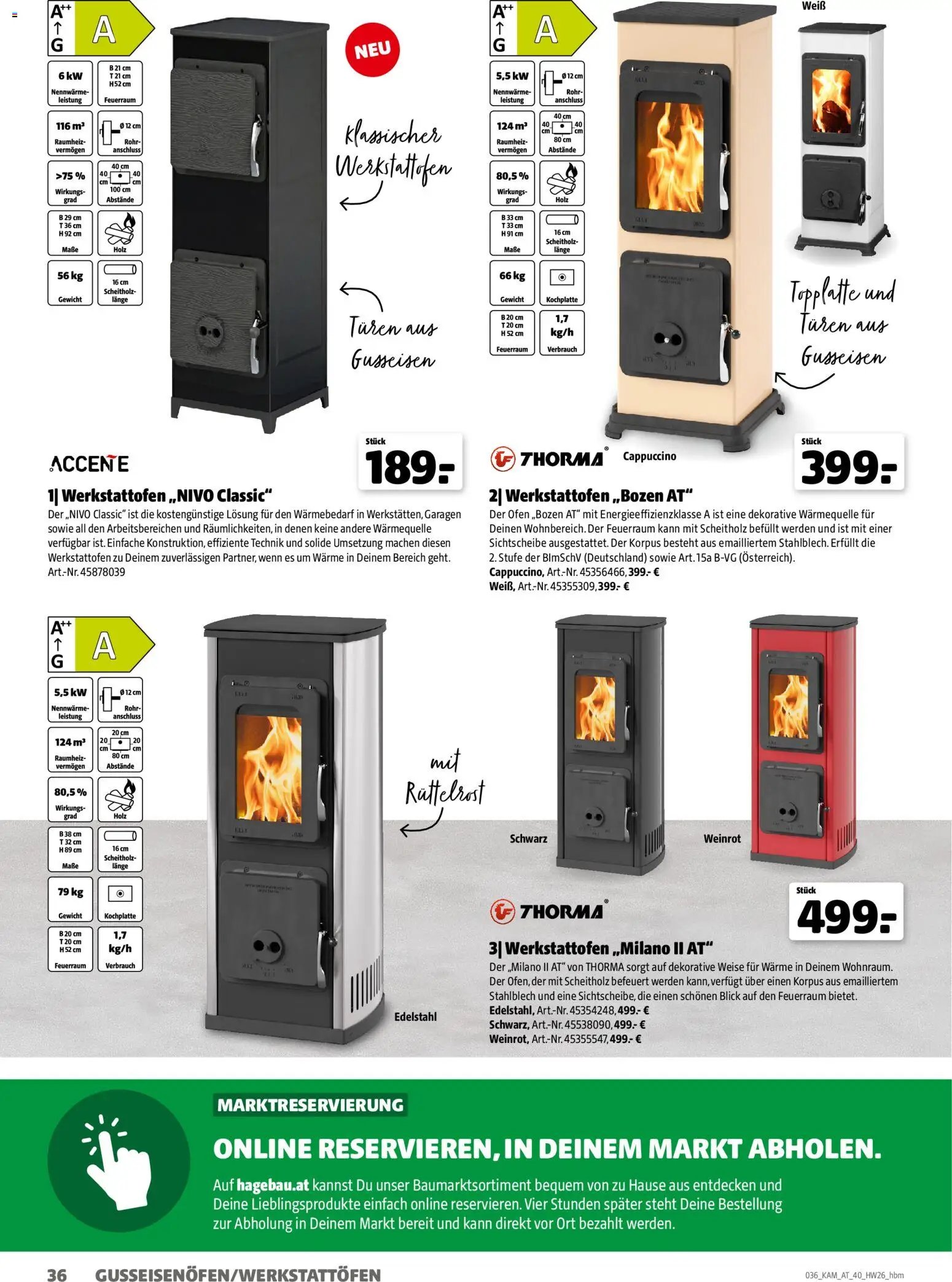 Hagebau Kaminofen und Zubehör