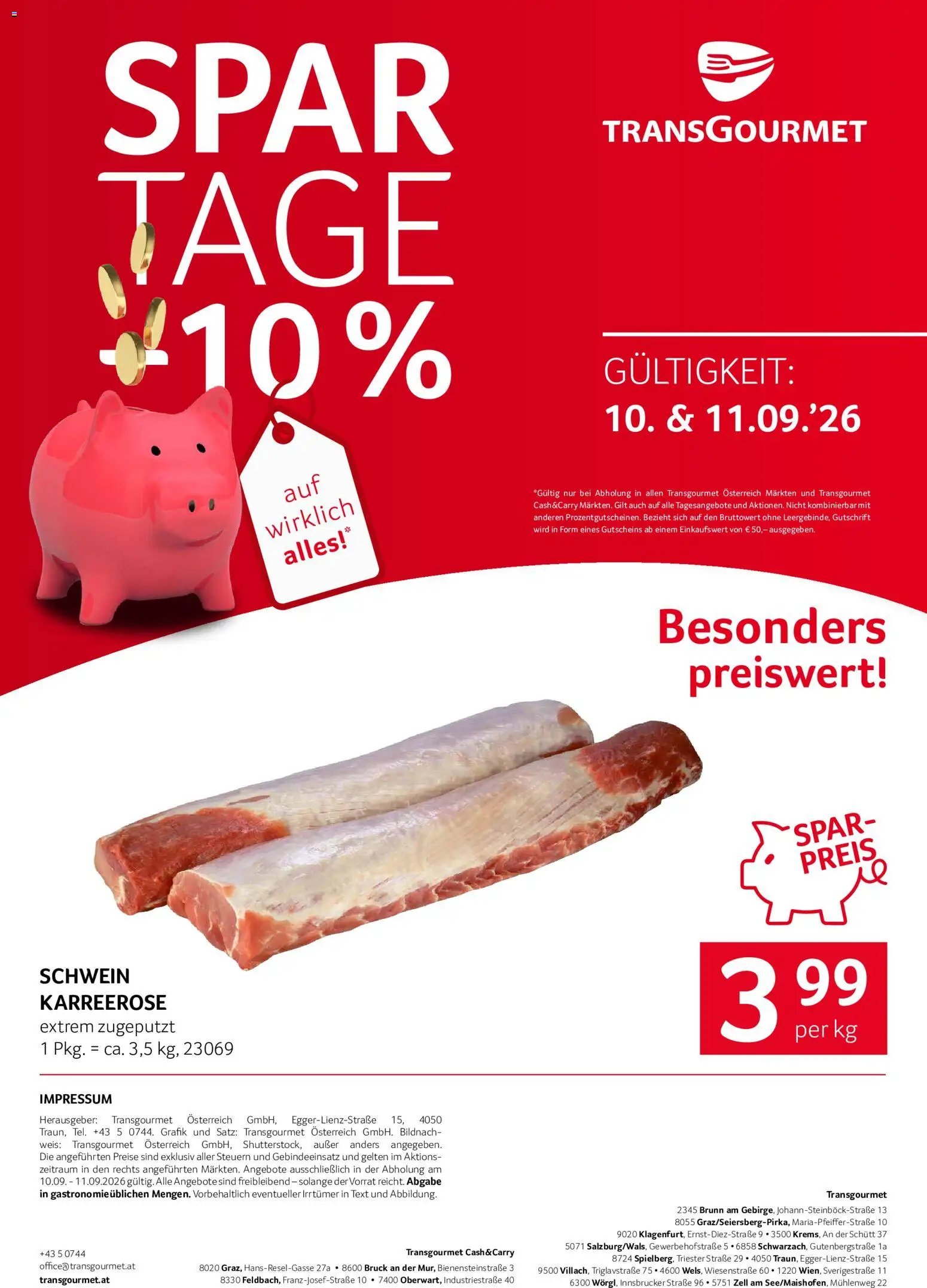 Transgourmet Spar Tage - 10%