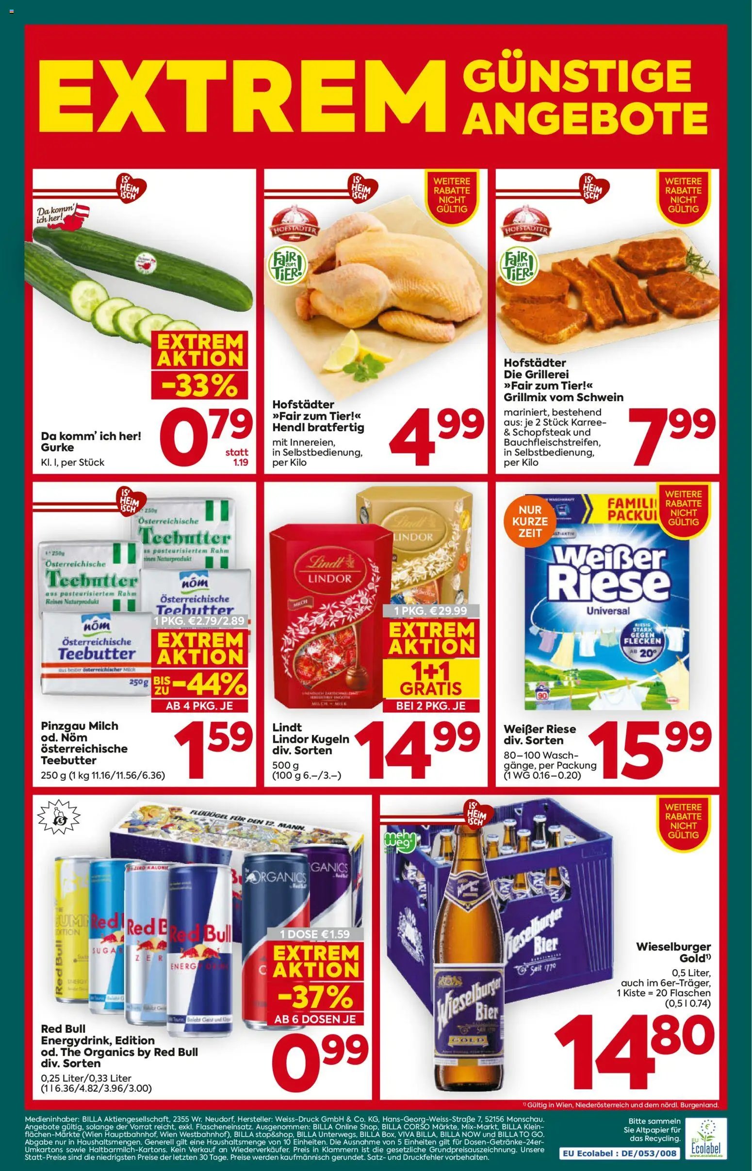 Billa Plus Flugblatt