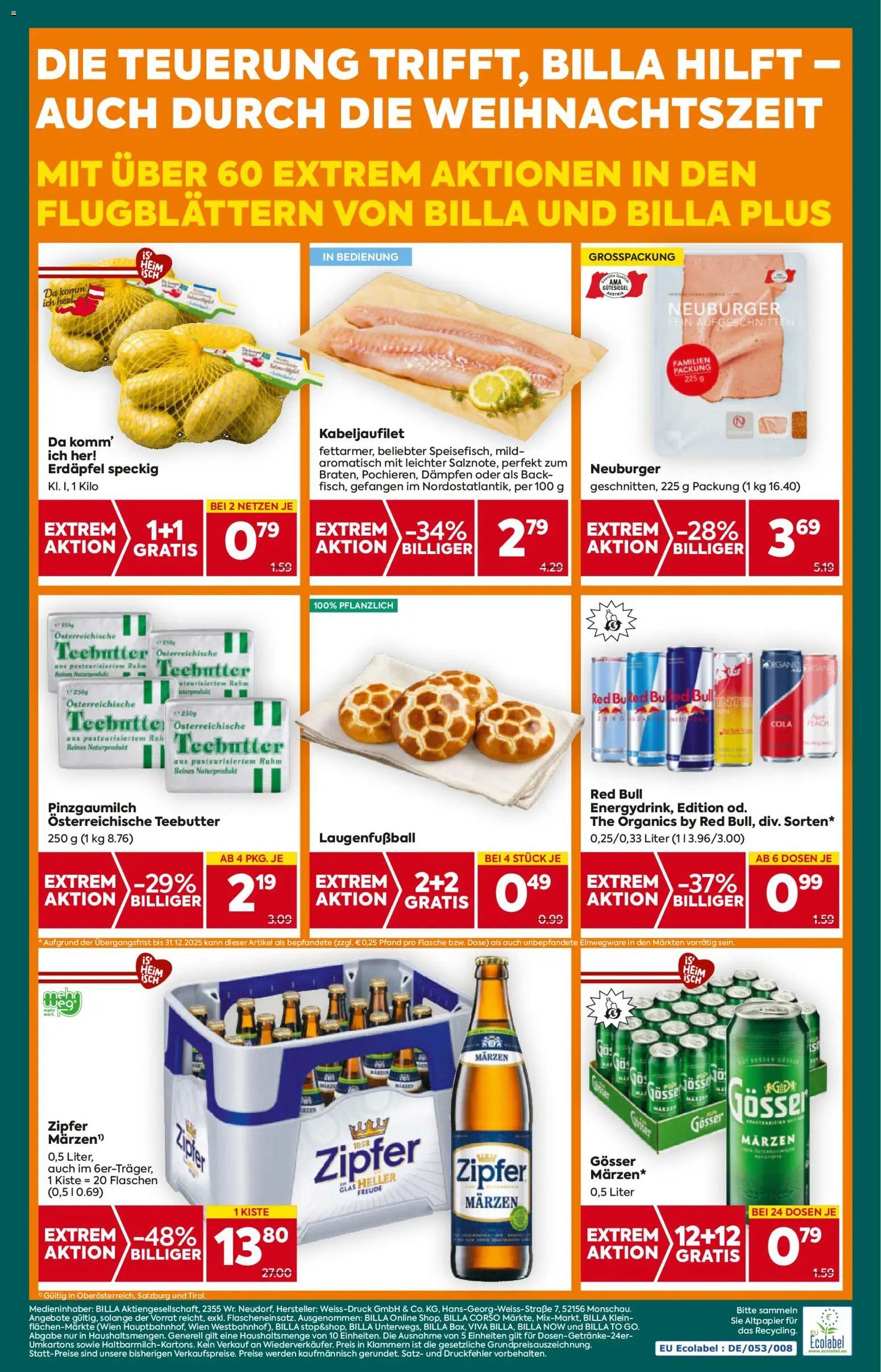 Billa Plus Flugblatt - Oberösterreich