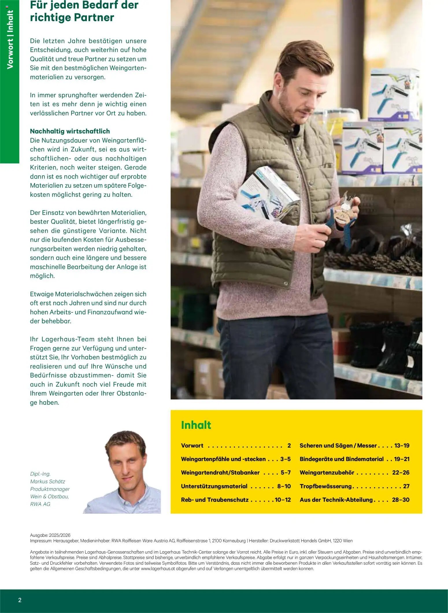 Lagerhaus - Weingartenkatalog