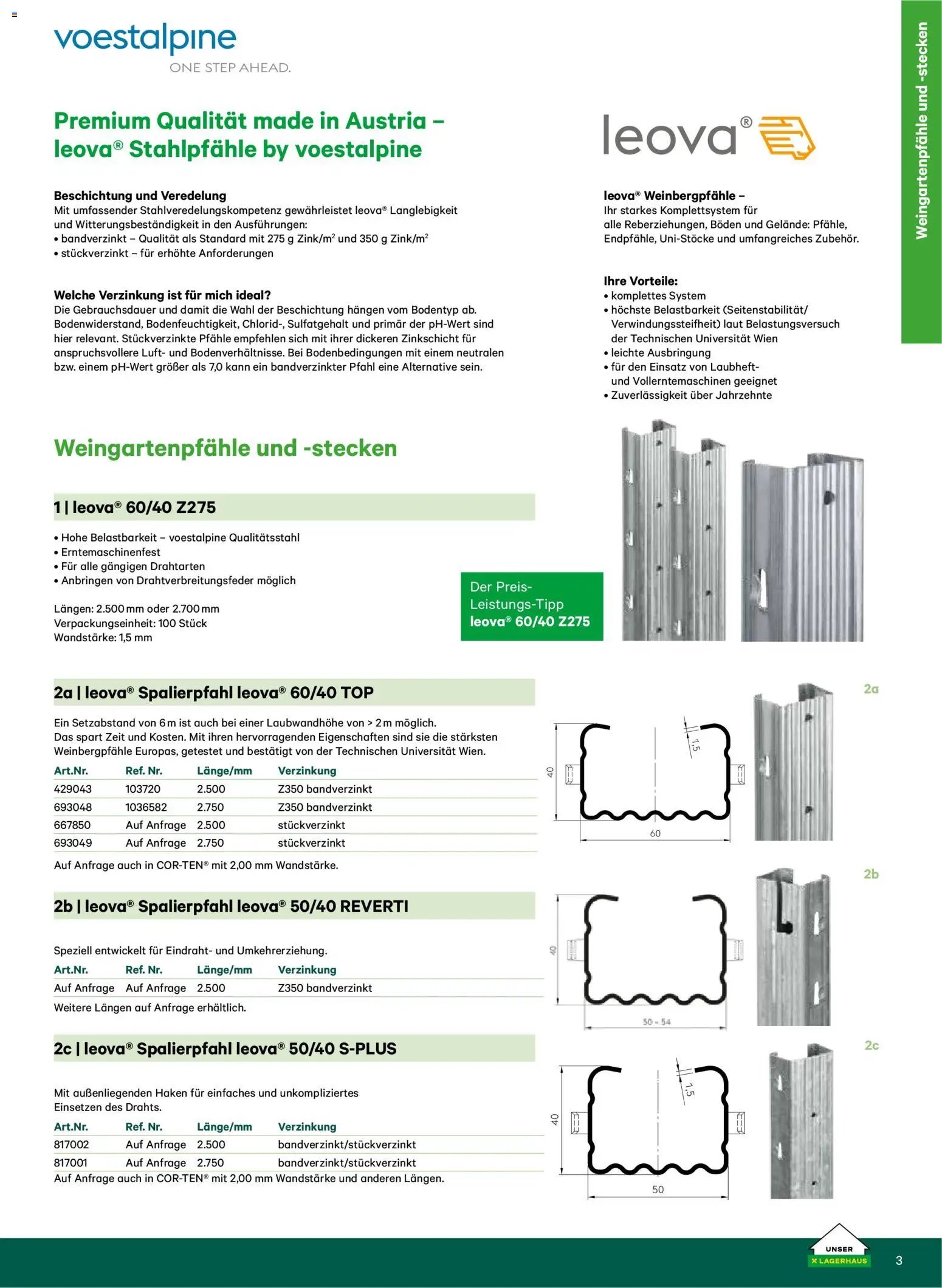 Lagerhaus - Weingartenkatalog