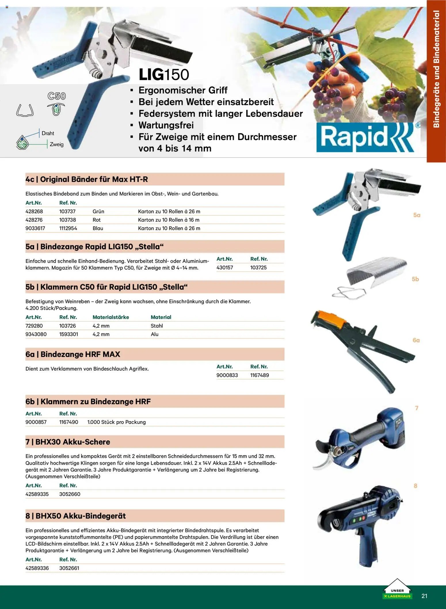 Lagerhaus - Weingartenkatalog