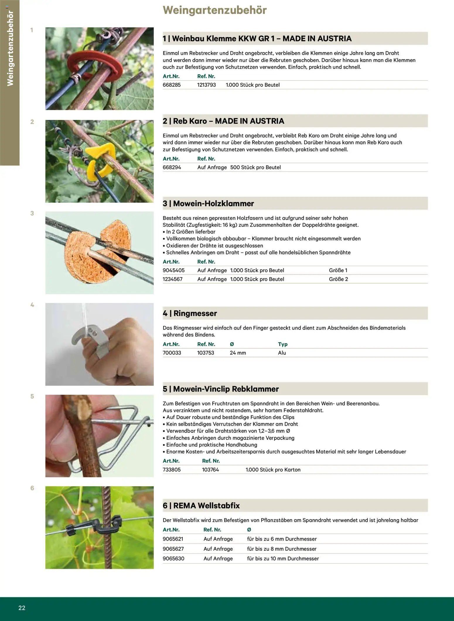 Lagerhaus - Weingartenkatalog