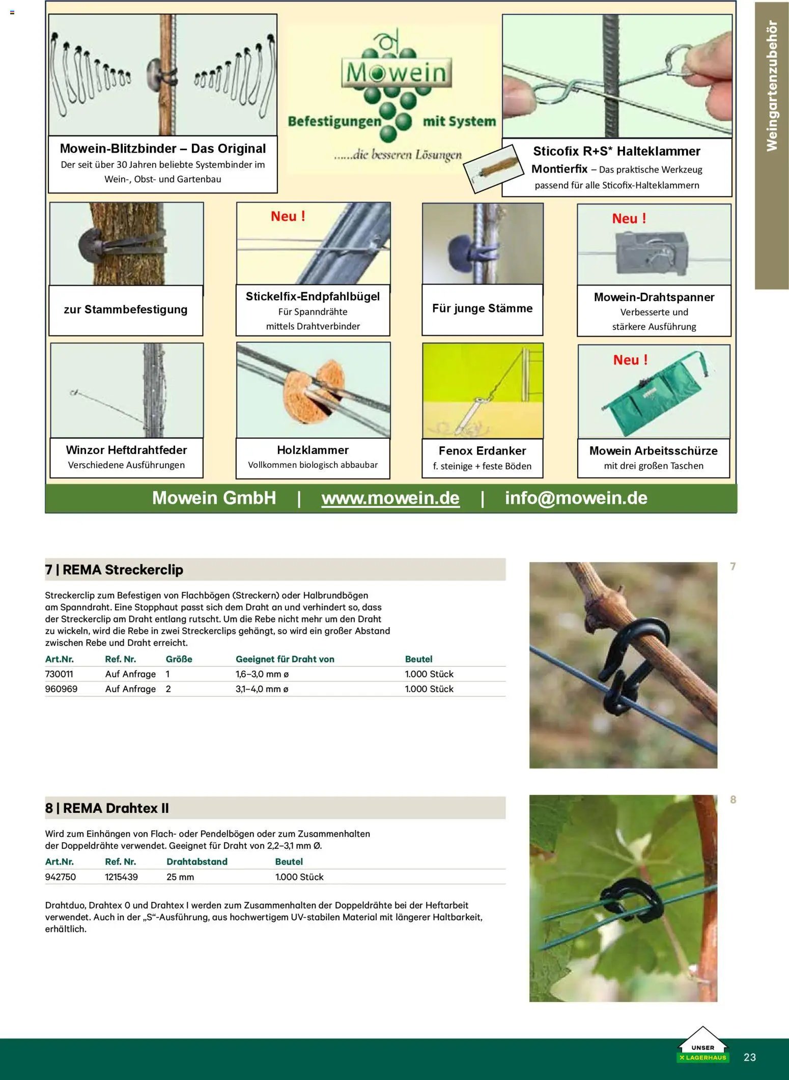 Lagerhaus - Weingartenkatalog